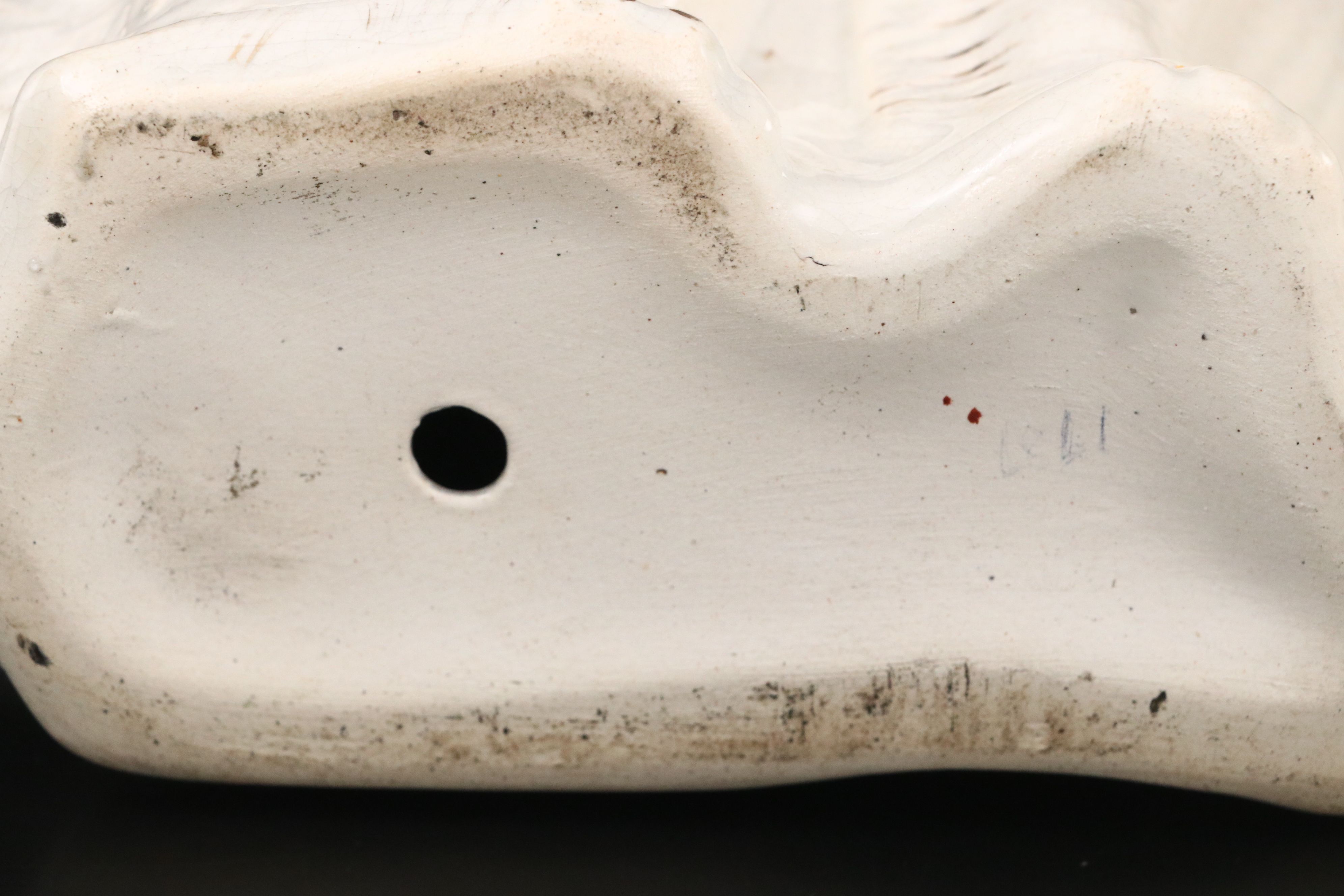 Pair of Staffordshire Dogs with Glass Eyes, Early to Mid-20th Century