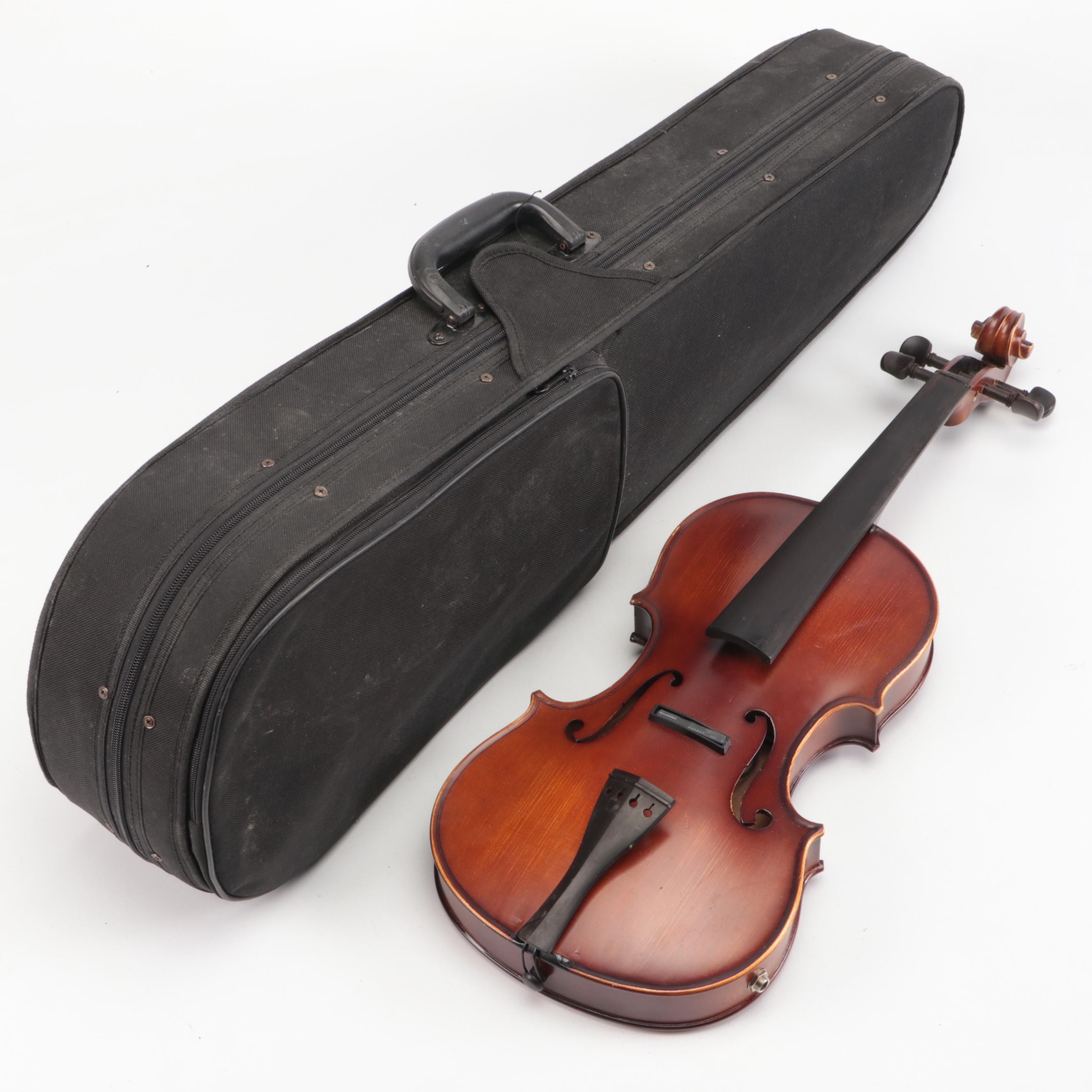 Rossetti Acoustic Electric Violin with Canvas and Velour Coffin Case