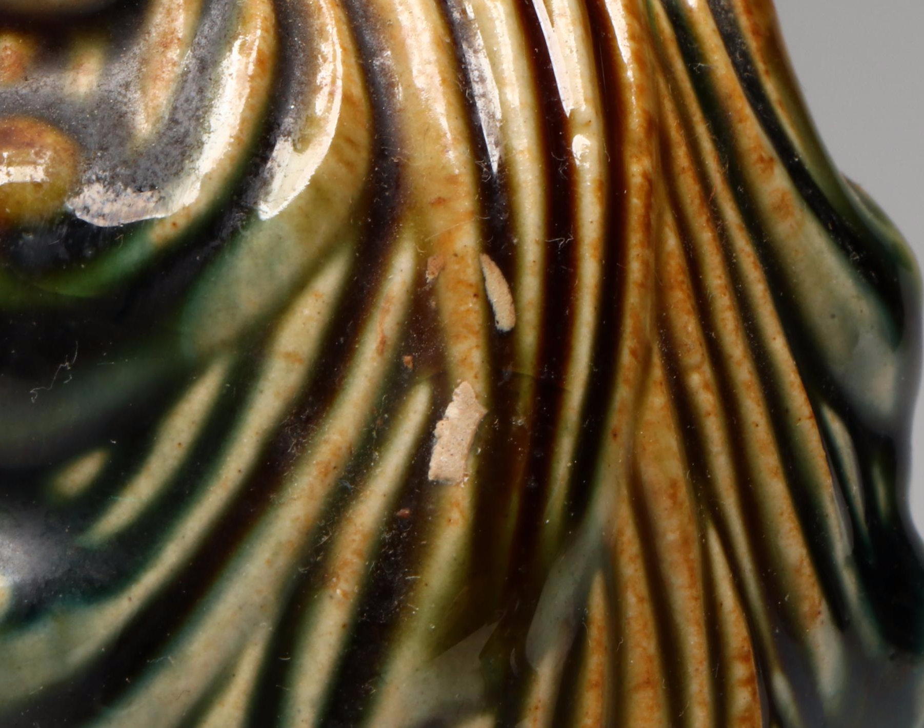 Chinese Wucai Ceramic Guardian Lions Pair