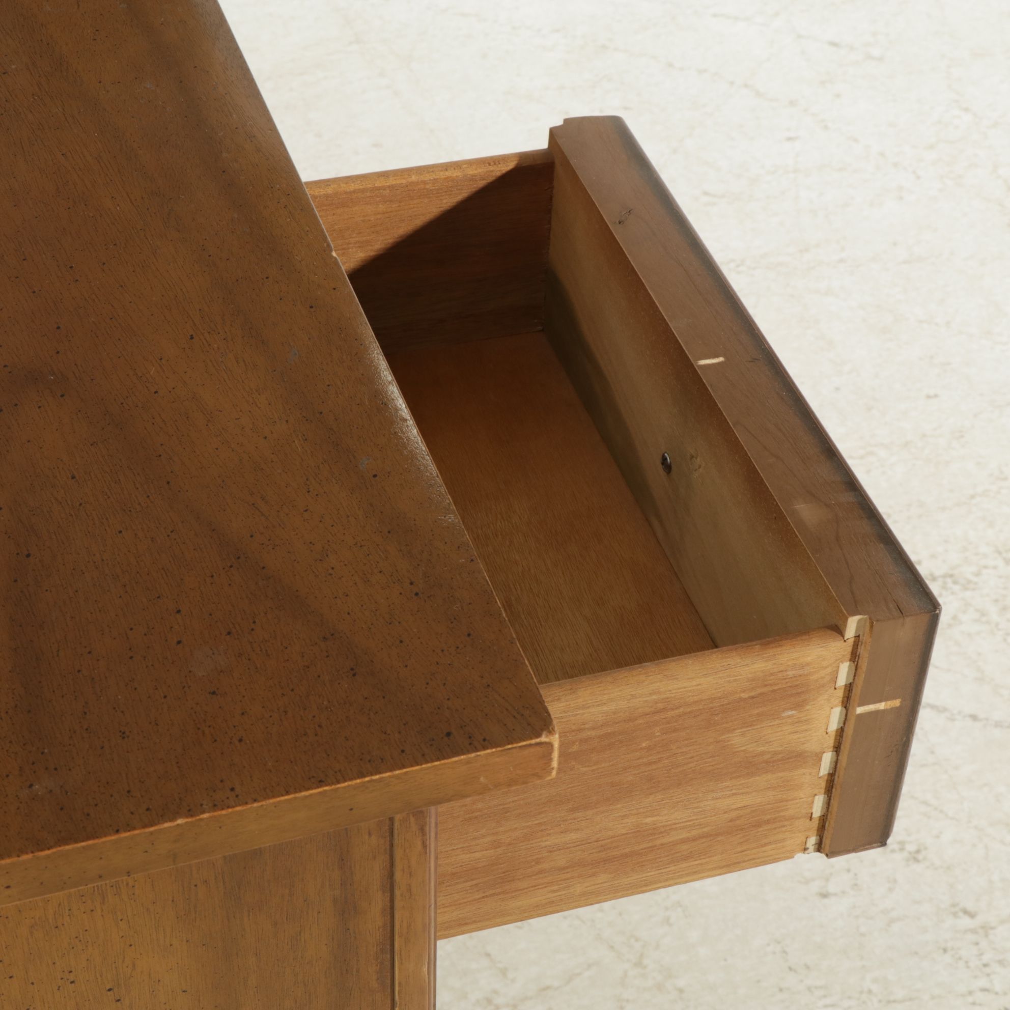 Walnut Dresser and Mirror, Mid to Late 20th Century