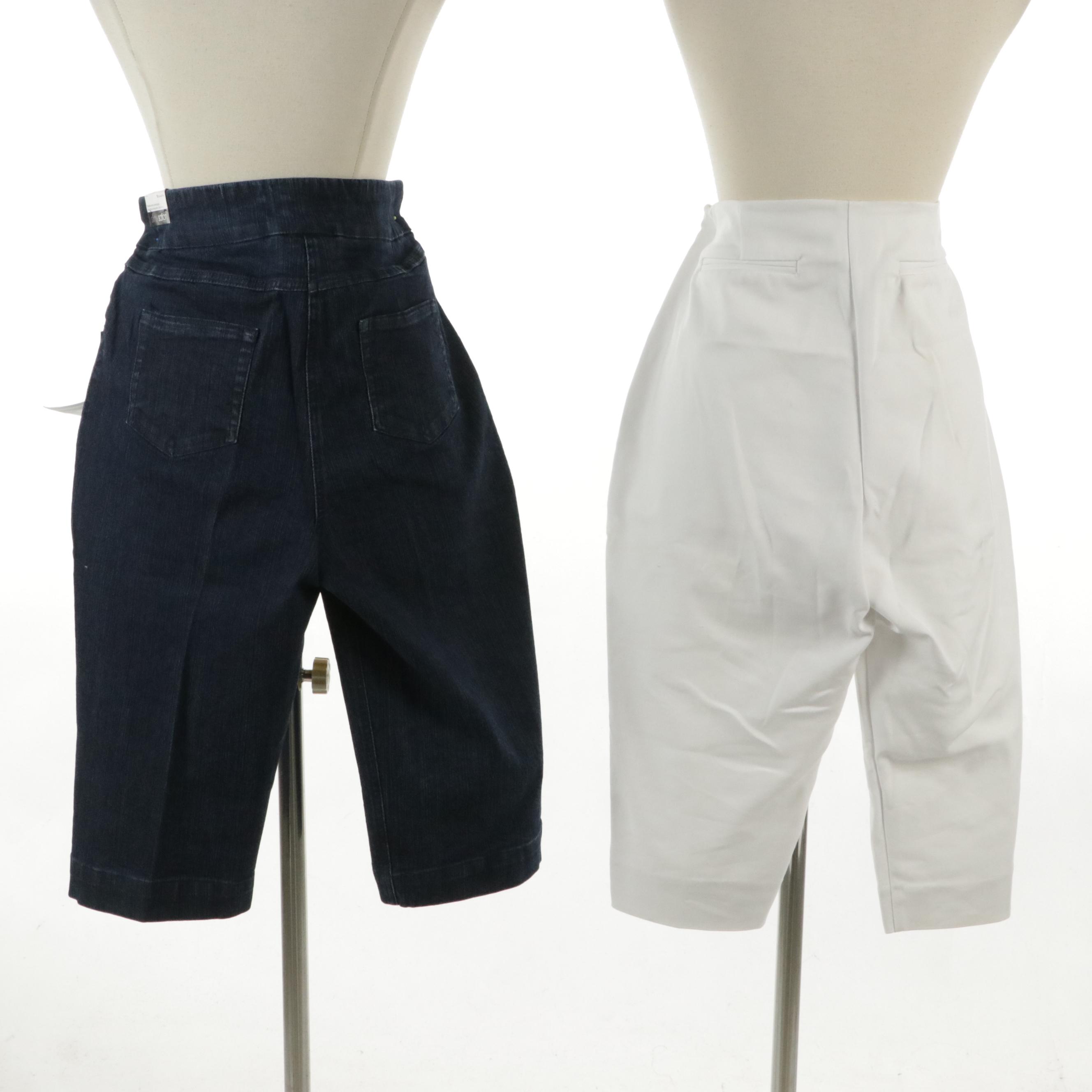 Slim-Sation Denim and Eric Signaure White Skimmer Pants