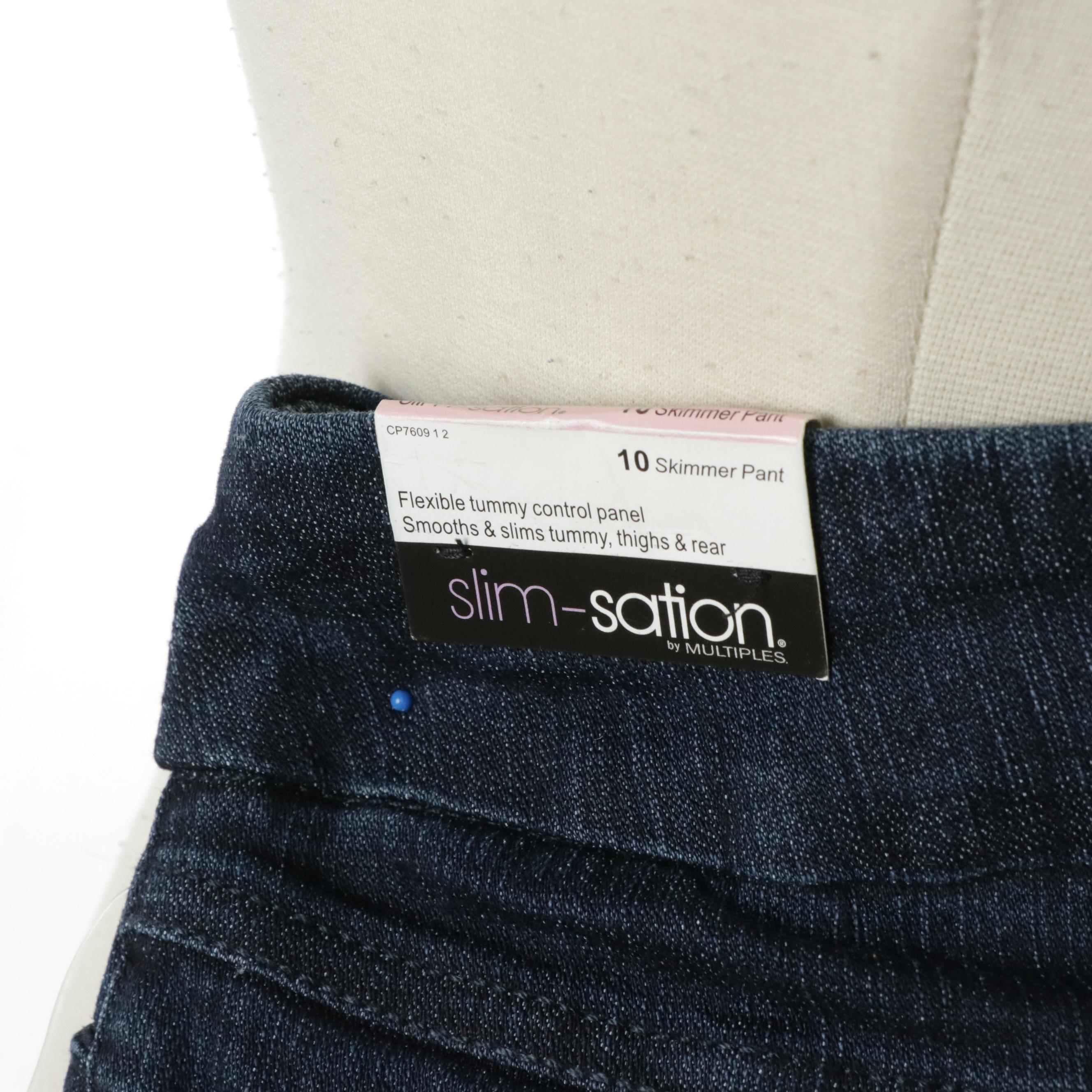 Slim-Sation Denim and Eric Signaure White Skimmer Pants