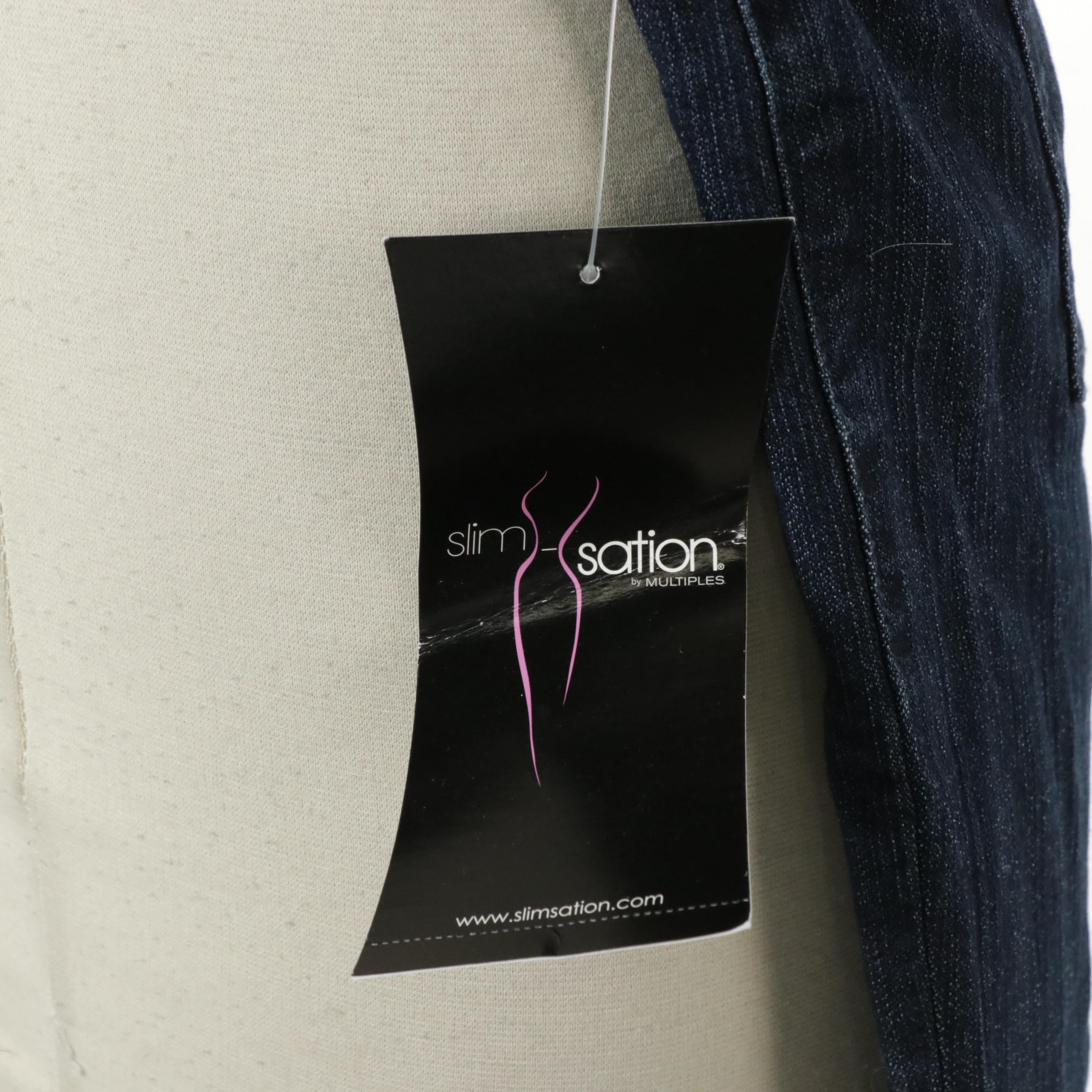 Slim-Sation Denim and Eric Signaure White Skimmer Pants