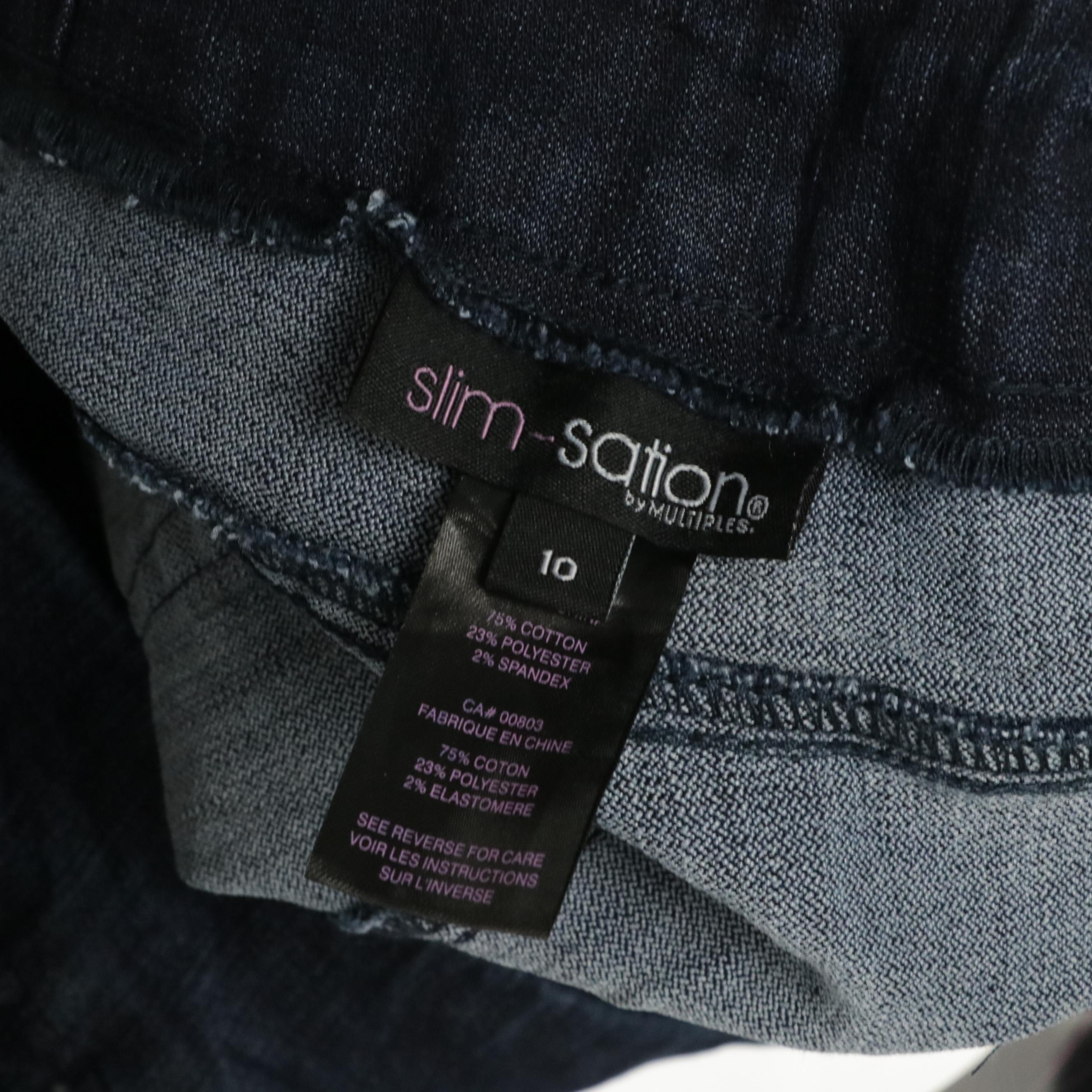 Slim-Sation Denim and Eric Signaure White Skimmer Pants