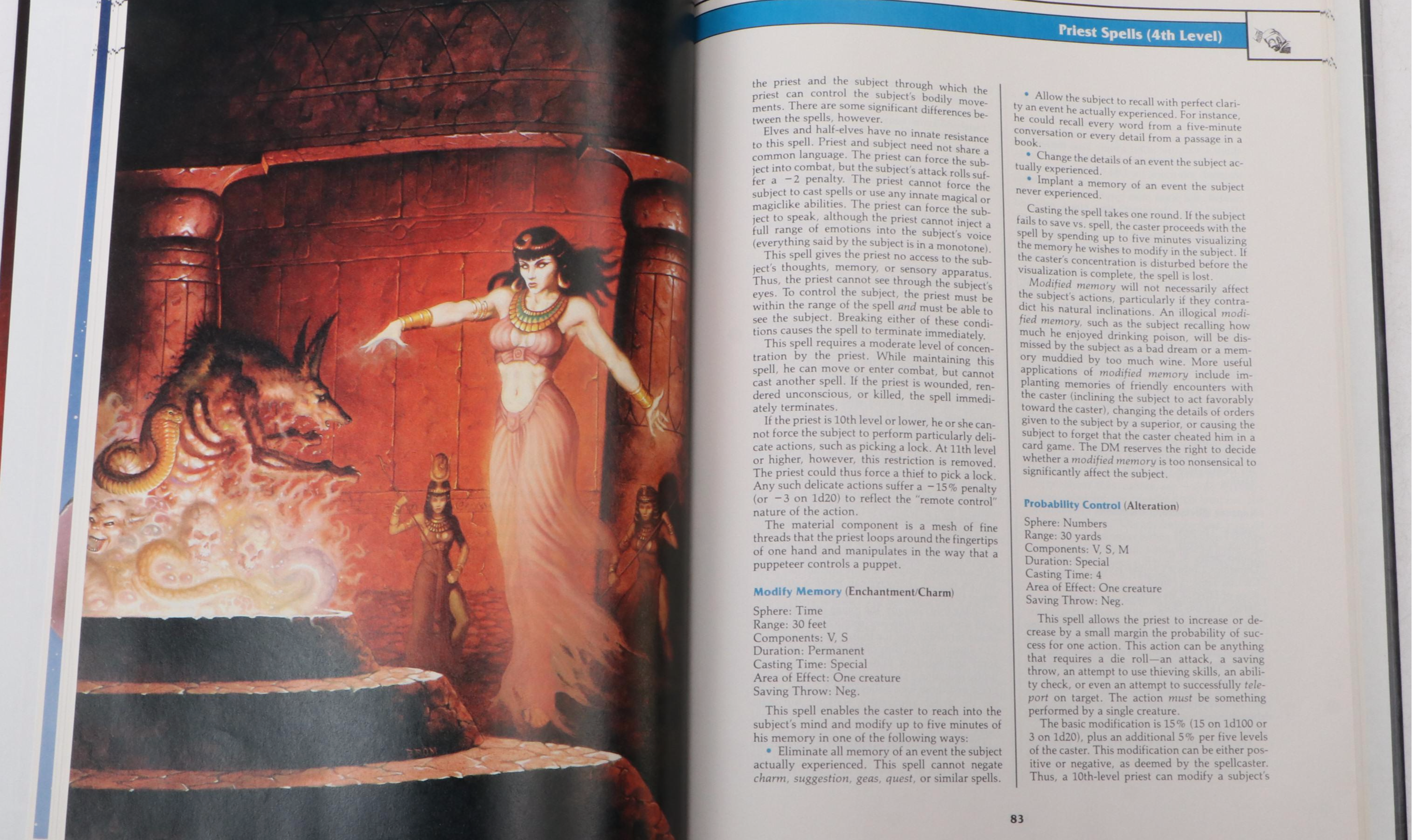 Advanced Dungeons & Dragons, 2nd Edition "Tome of Magic" Game Handbook, 1991