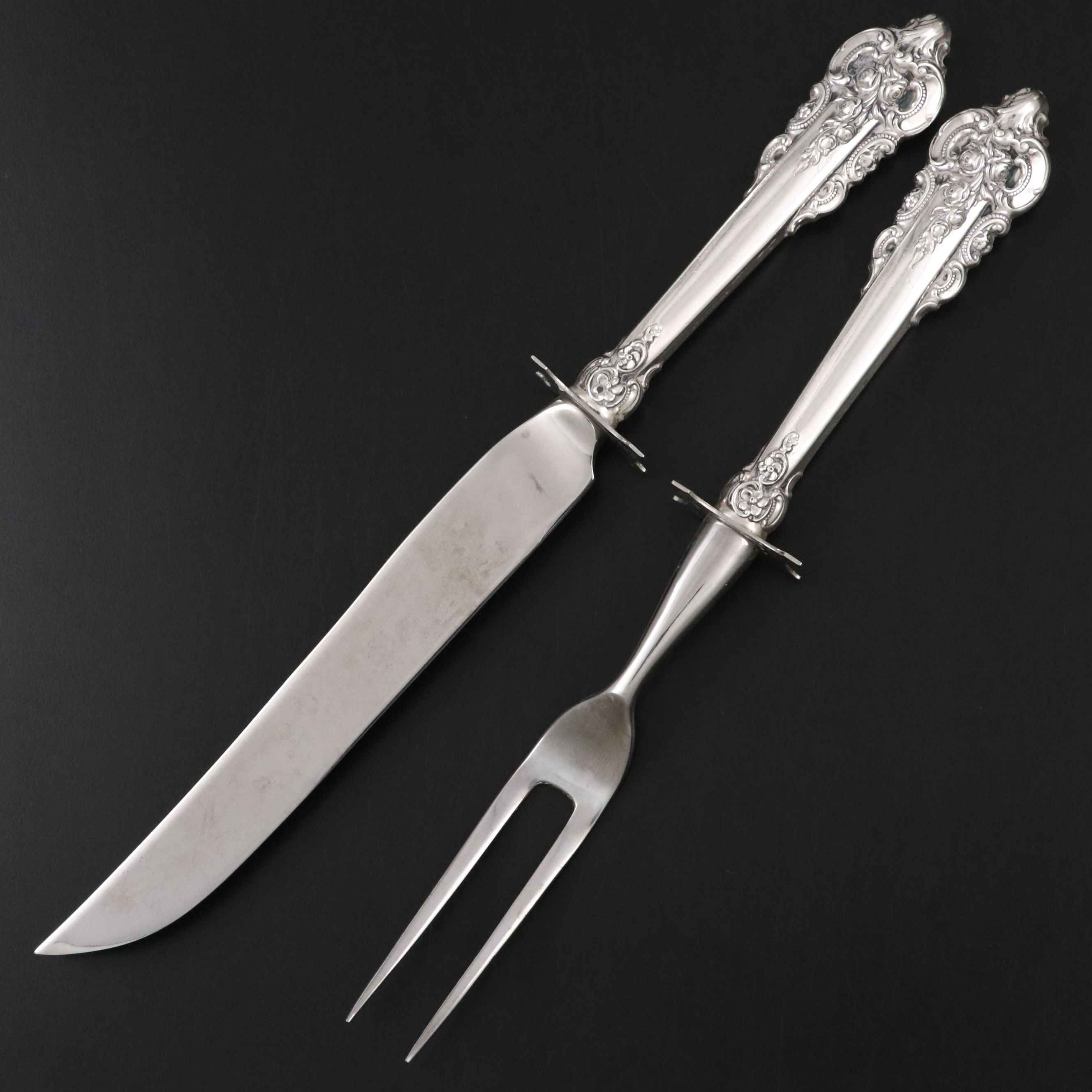 Wallace "Grand Baroque" Sterling Silver Carving Set