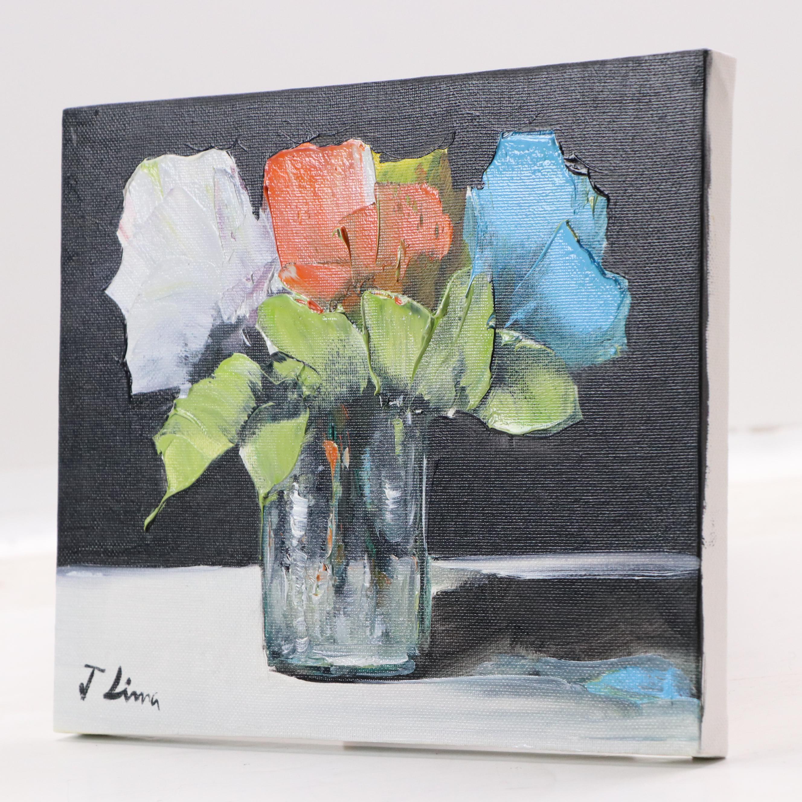 José M. Lima Floral Still Life Oil Painting, 2025