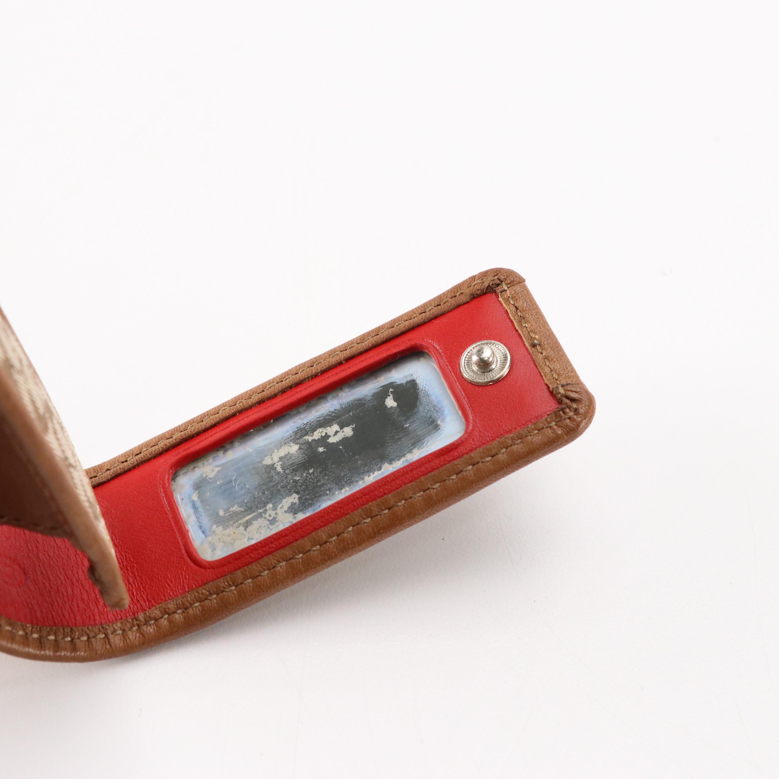 Coach Baseball & Football Shaped Leather Paperweights with Canvas Lipstick Case