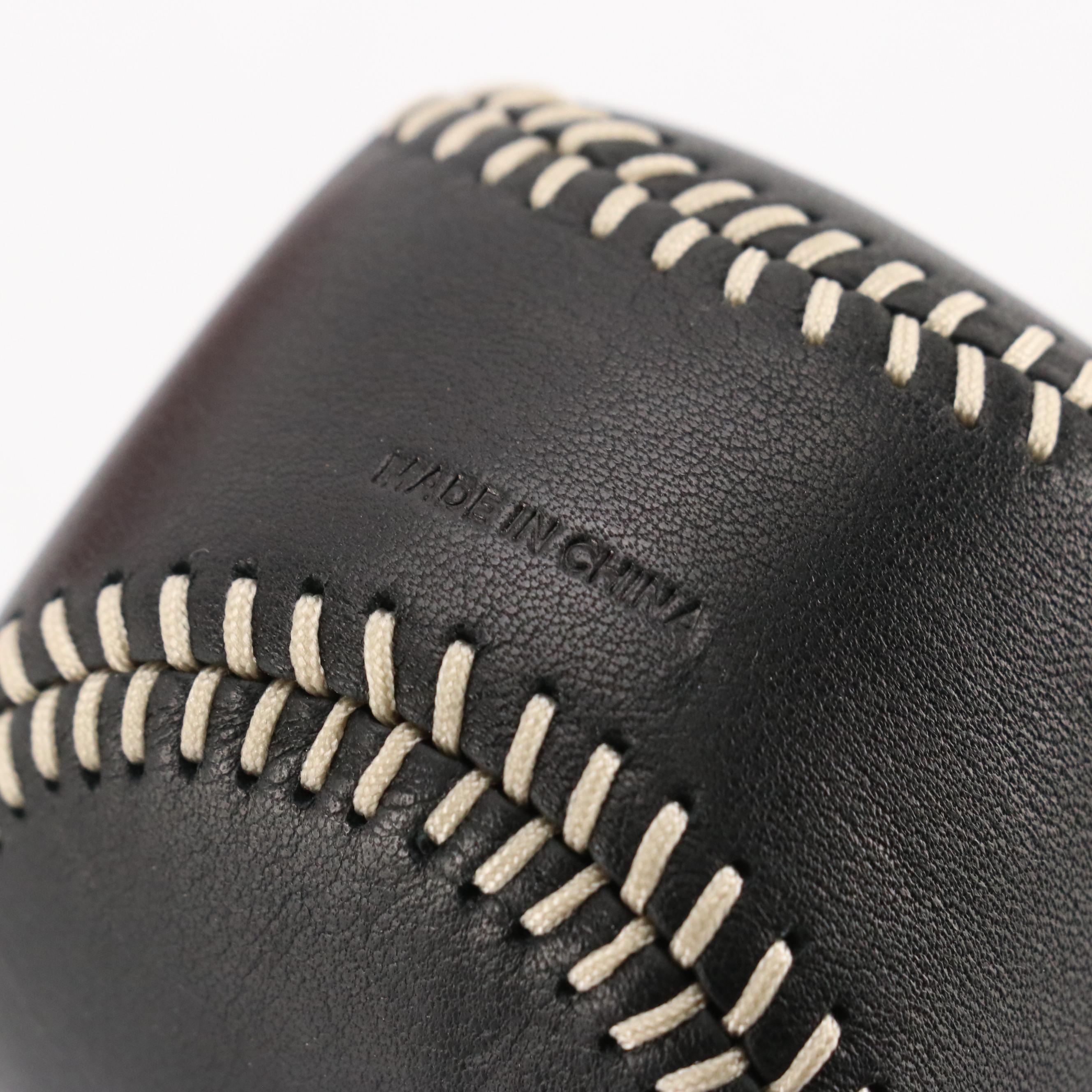 Coach Baseball & Football Shaped Leather Paperweights with Canvas Lipstick Case