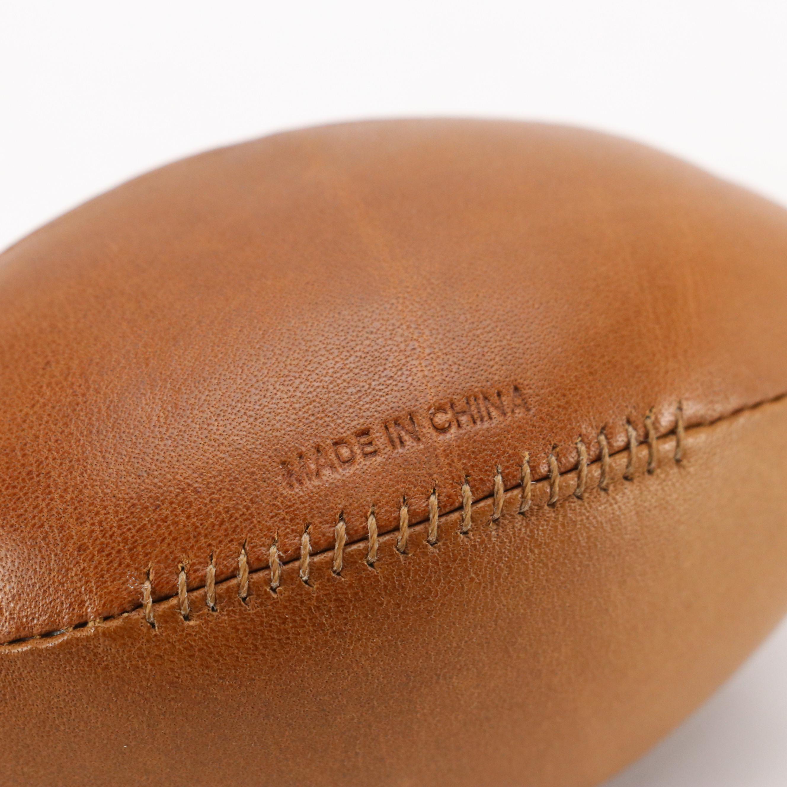 Coach Baseball & Football Shaped Leather Paperweights with Canvas Lipstick Case
