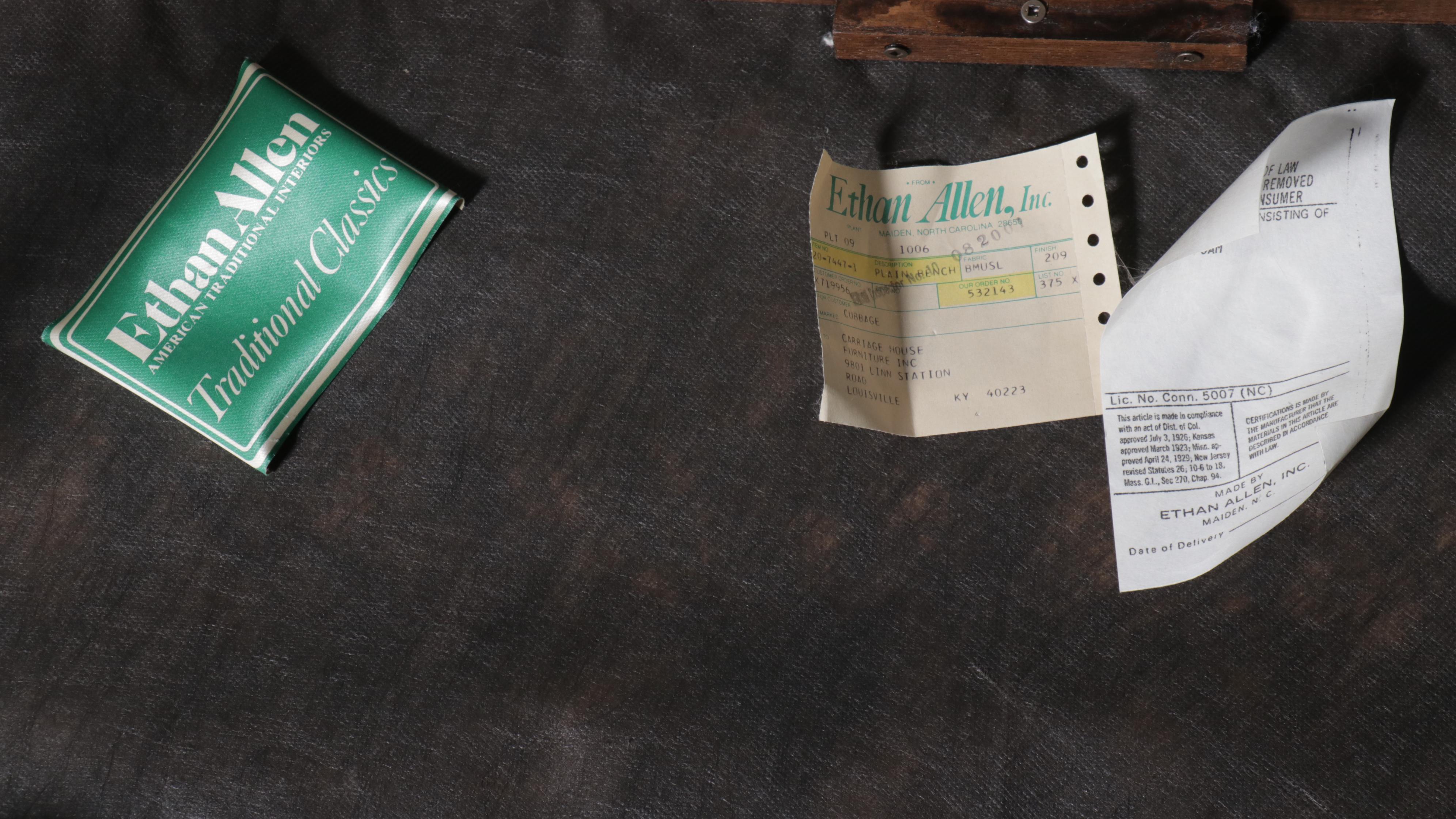 Ethan Allen Queen Anne Style Upholstered Bench and Another Bench