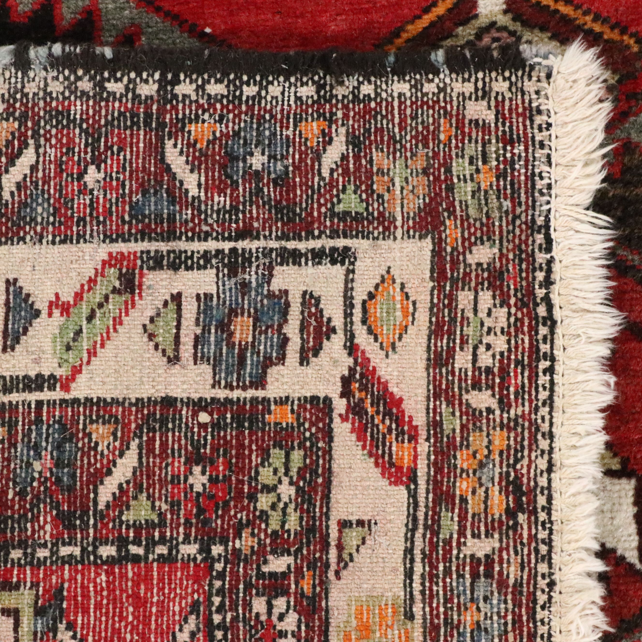 4'3 x 6'9 Hand-Knotted Persian Hamadan Area Rug