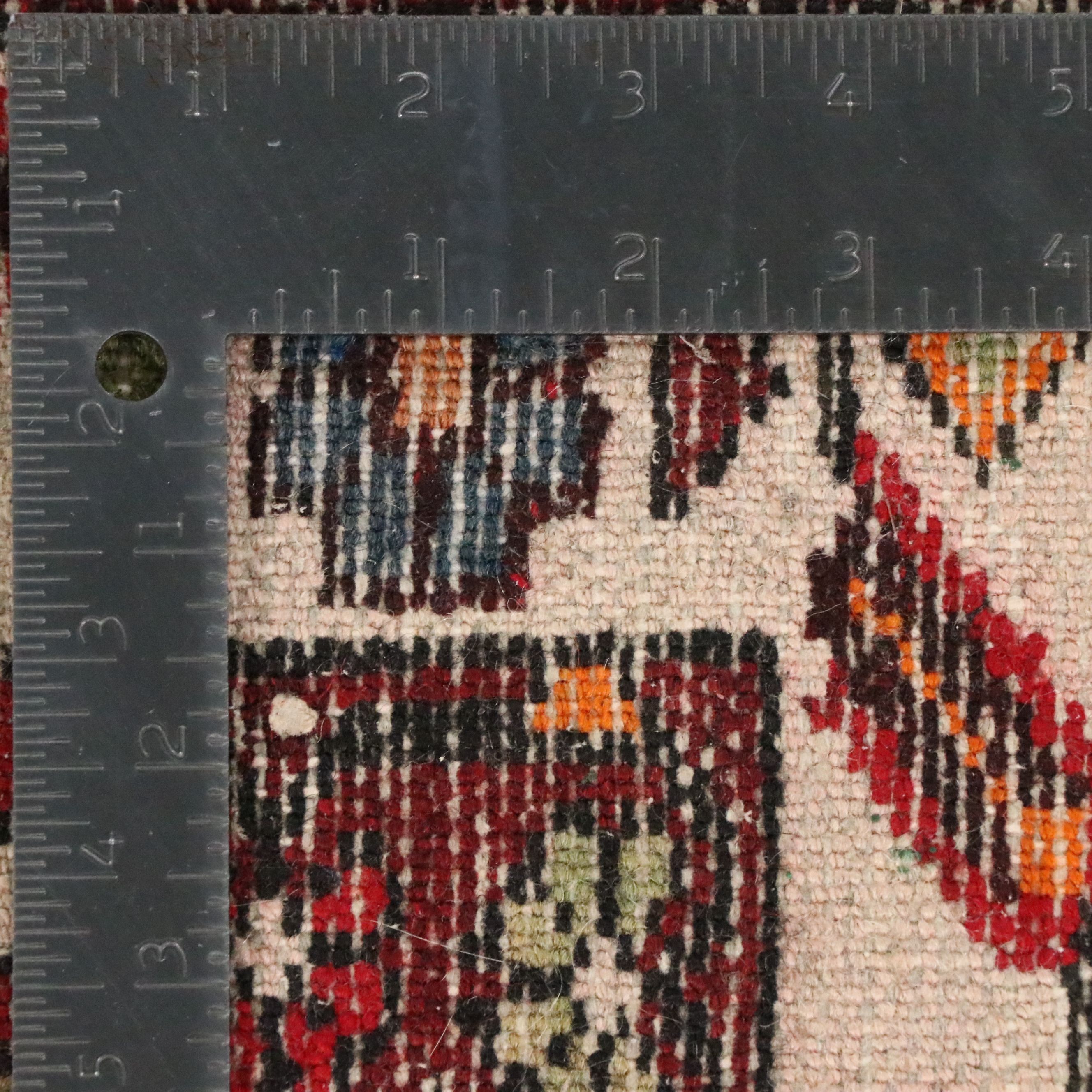 4'3 x 6'9 Hand-Knotted Persian Hamadan Area Rug