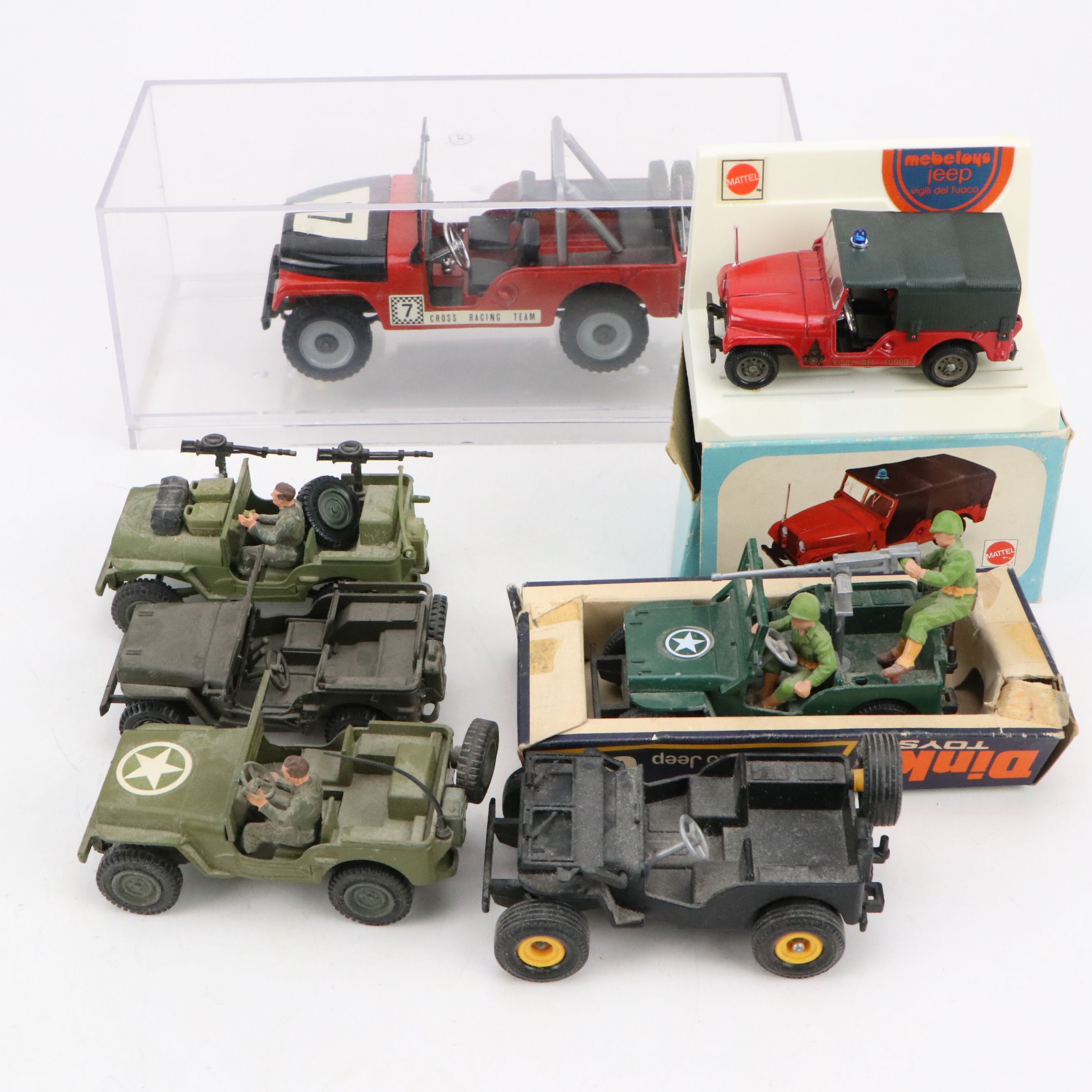 Mattel Mebetoys "Jeep Vigili De Fuoco," "Jeep Racing Cross" and More Toy Jeeps