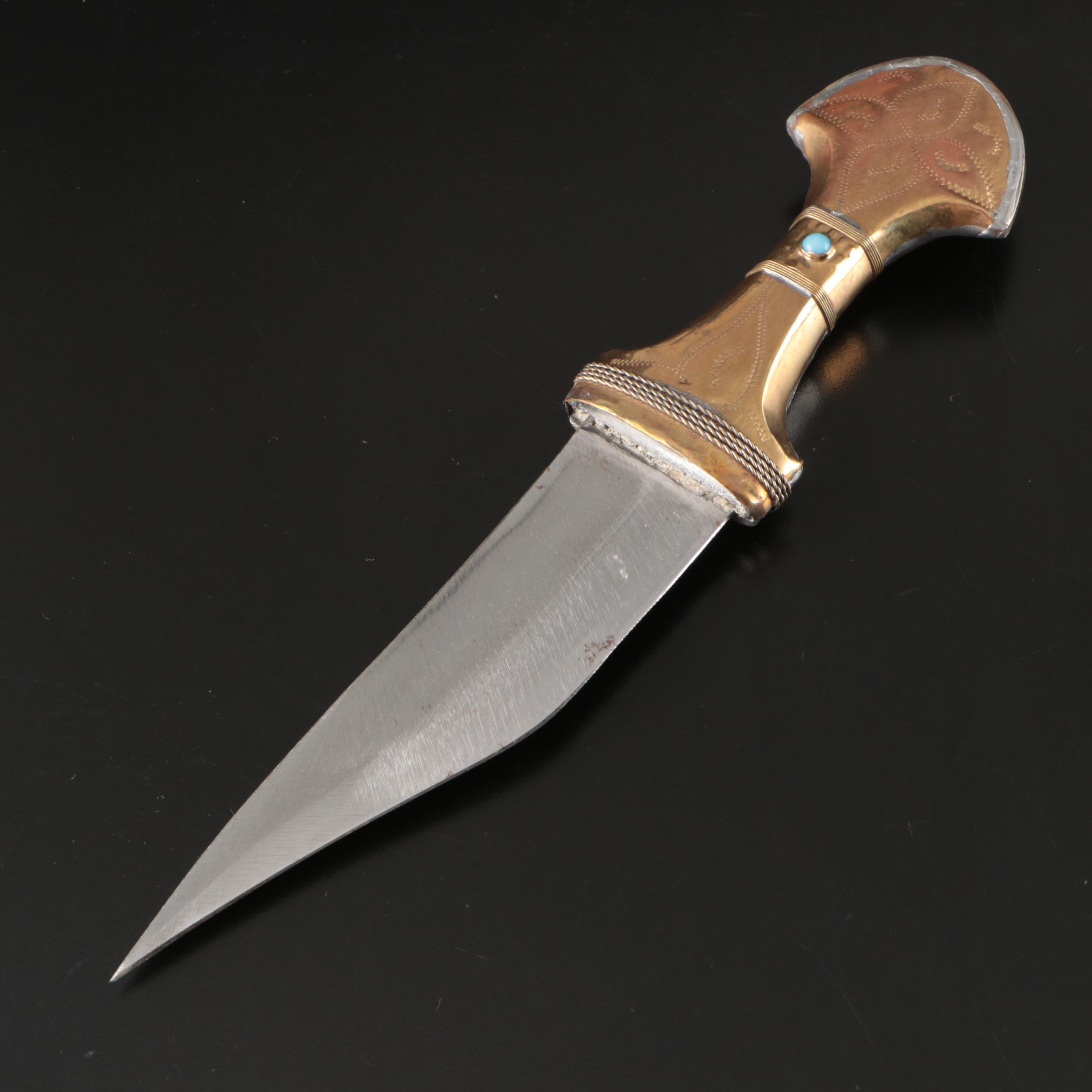 Etched Two-Tone Metal Shabriya Dagger