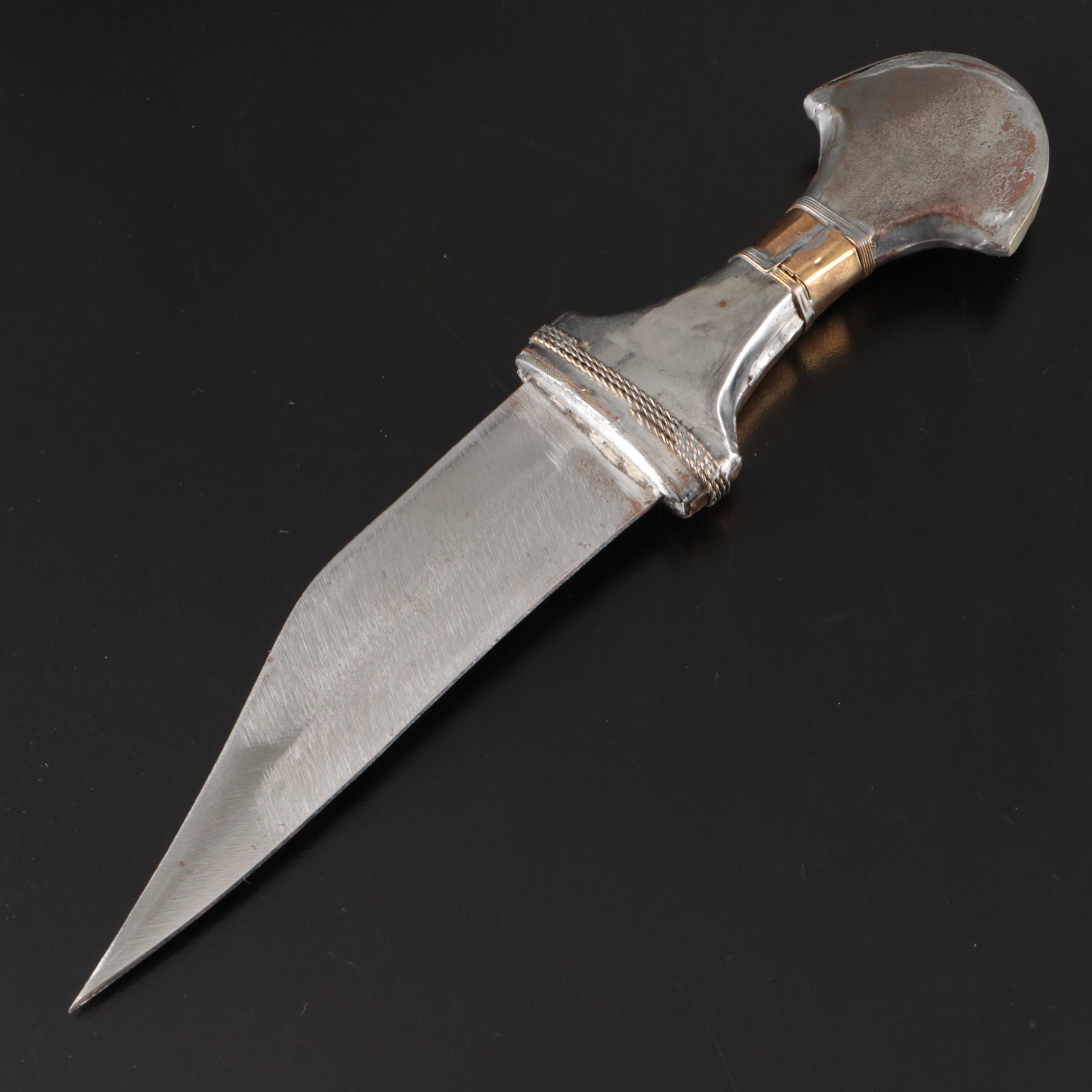 Etched Two-Tone Metal Shabriya Dagger