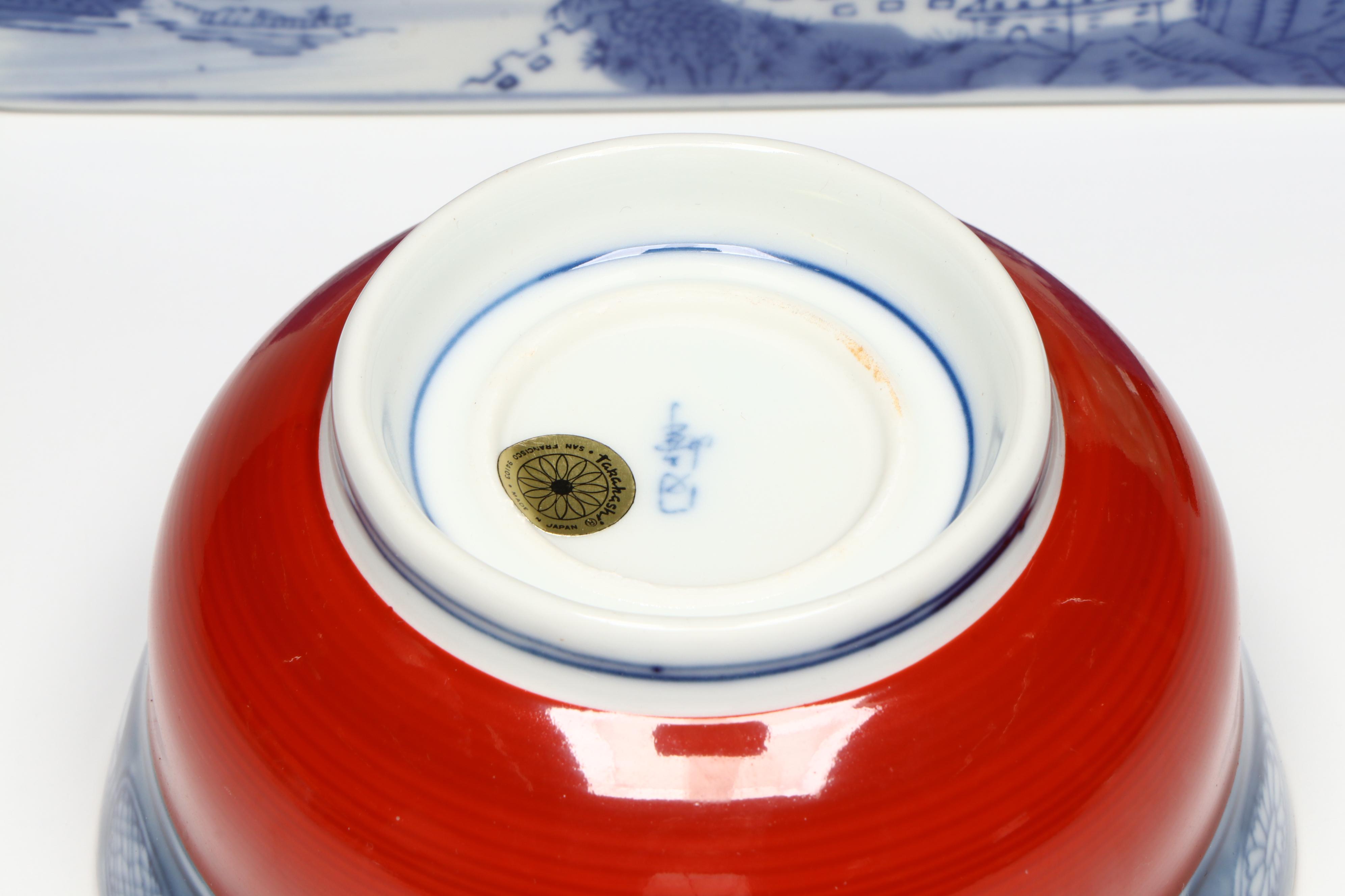 Chinese Carved Serpentine Buddha with Porcelain and Brass Collection