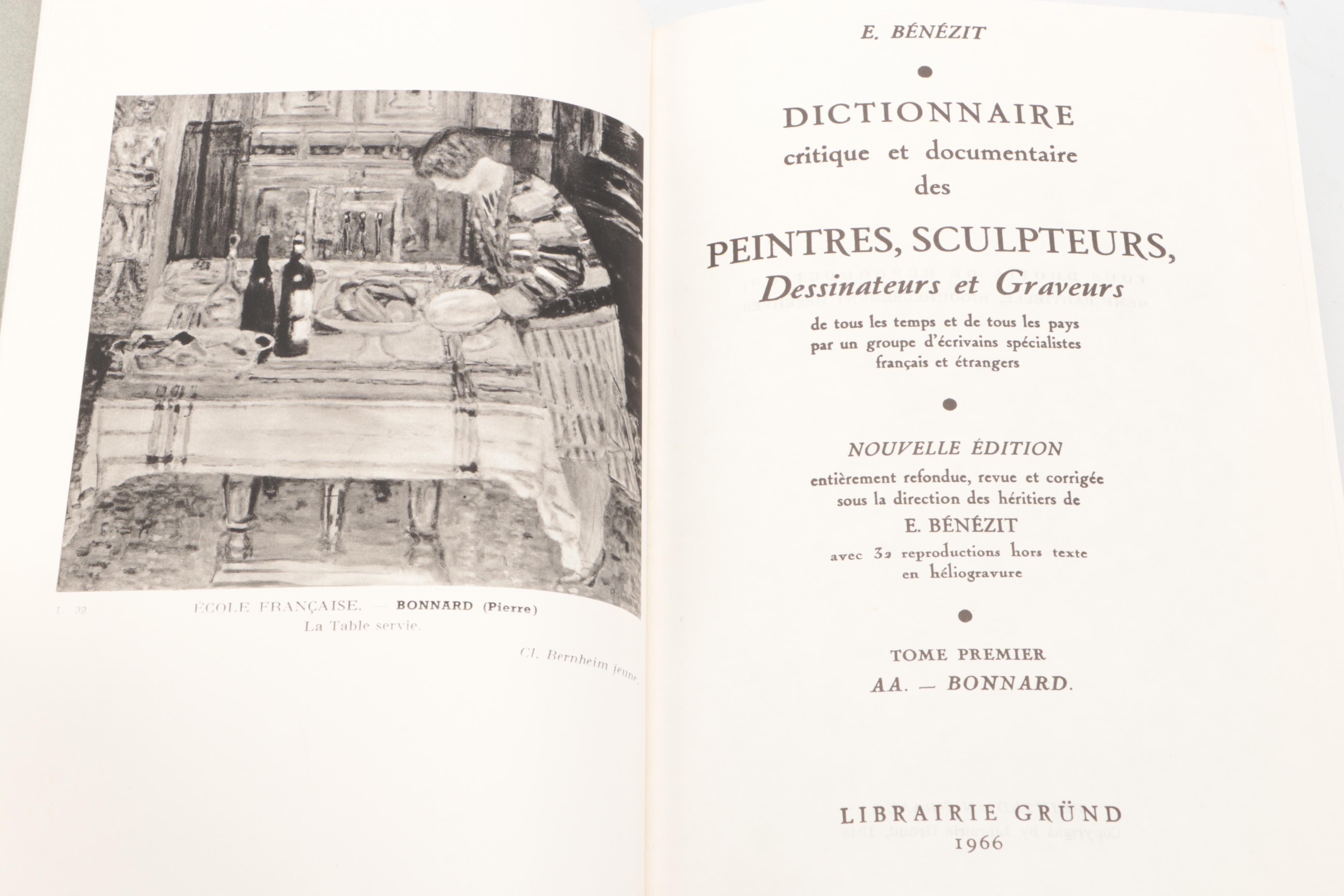 French "Dictionnaire Critique et Documentaire" Complete Set by Emmanuel Bénézit