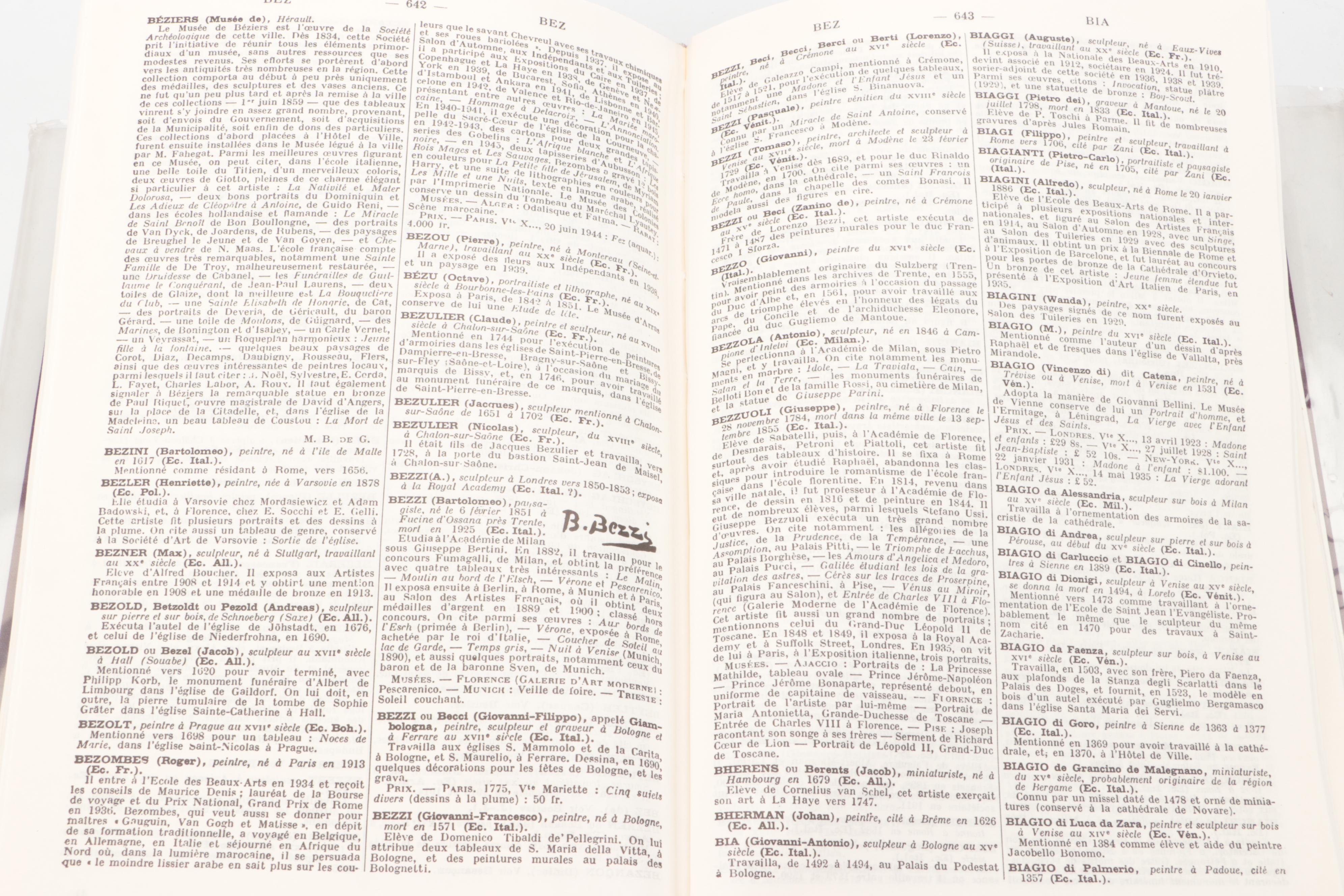 French "Dictionnaire Critique et Documentaire" Complete Set by Emmanuel Bénézit