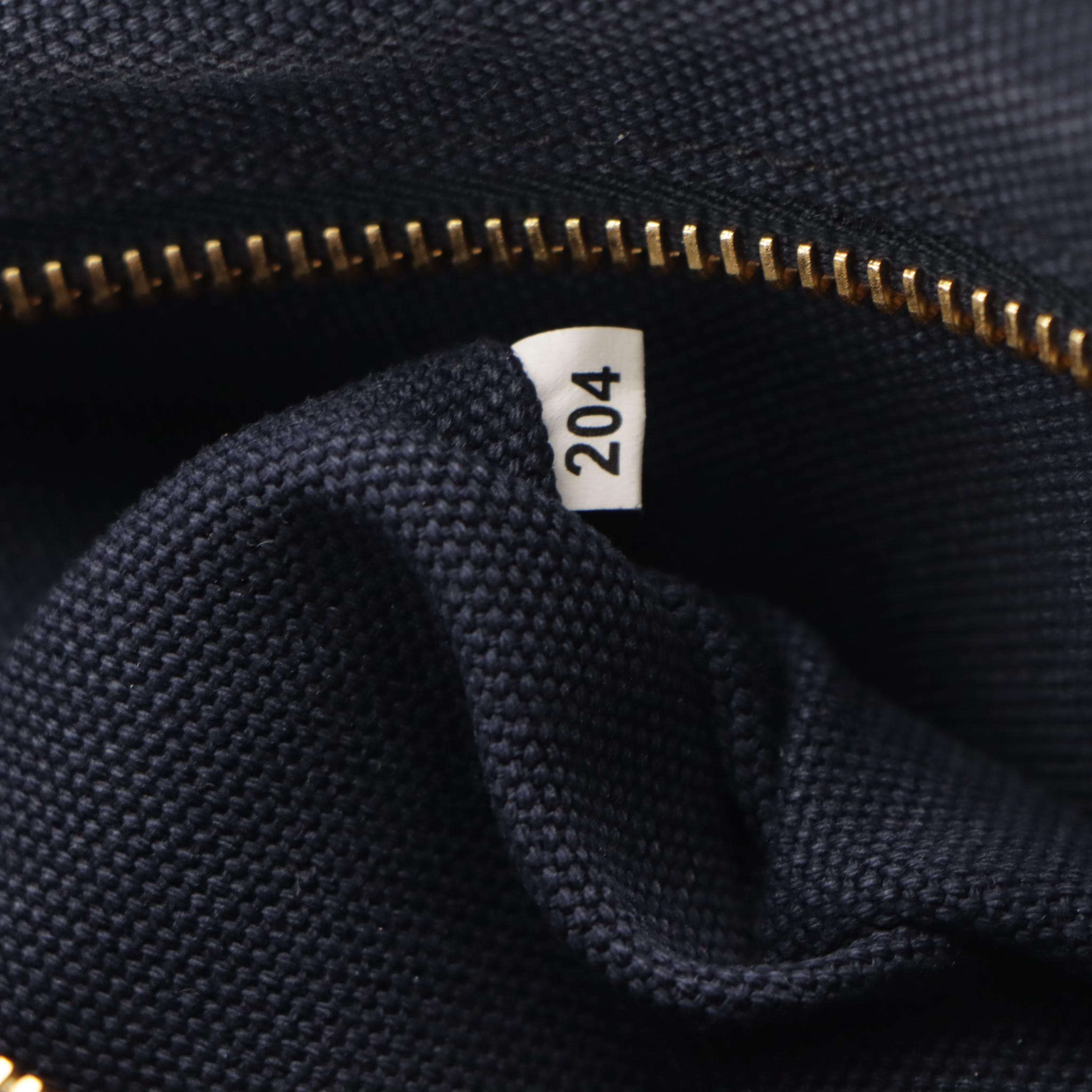 Prada Small Canapa Logo Two-Way Tote in Dark Blue Jean Canvas