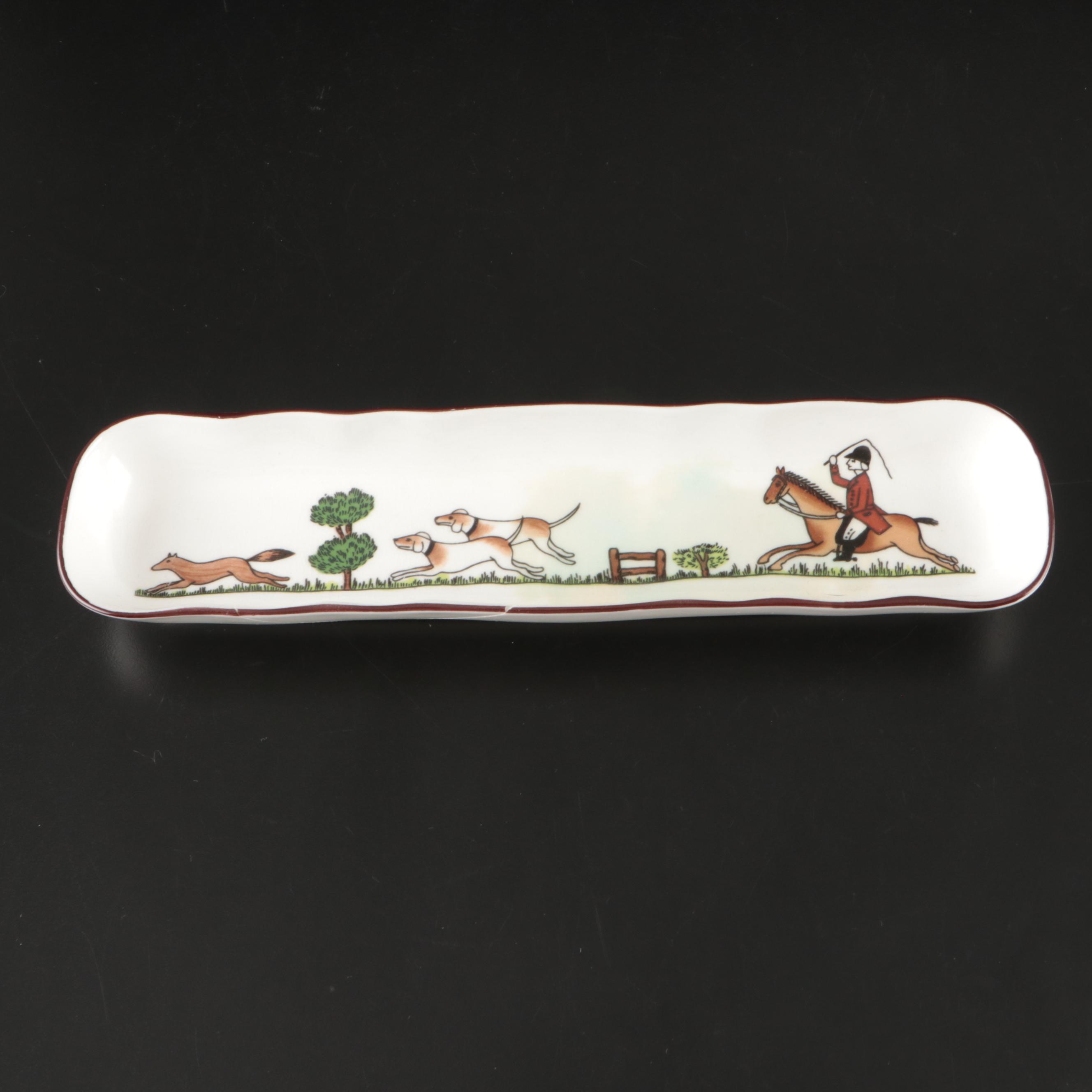 Crown Staffordshire "Hunting Scene" Porcelain Table Accessories
