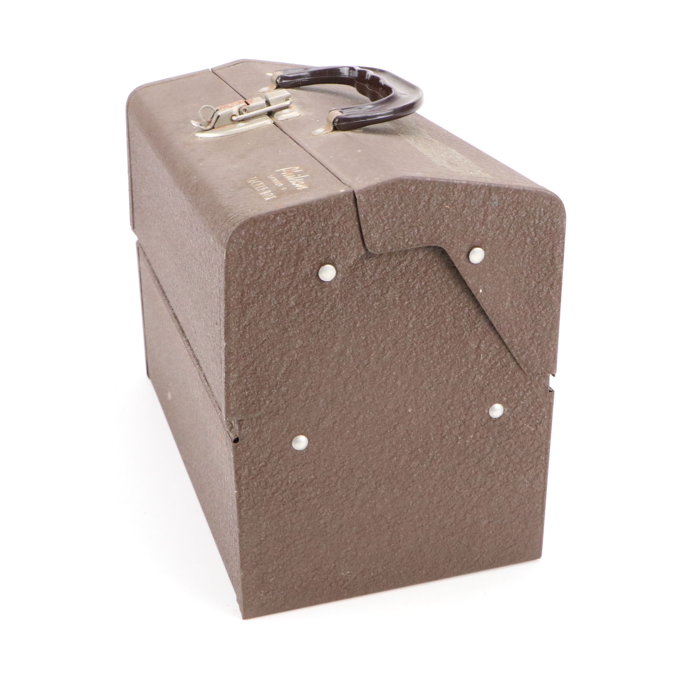 Philson "Spinner 4" Metal Tackle Box with Other Vintage Fishing Gear, 1960s