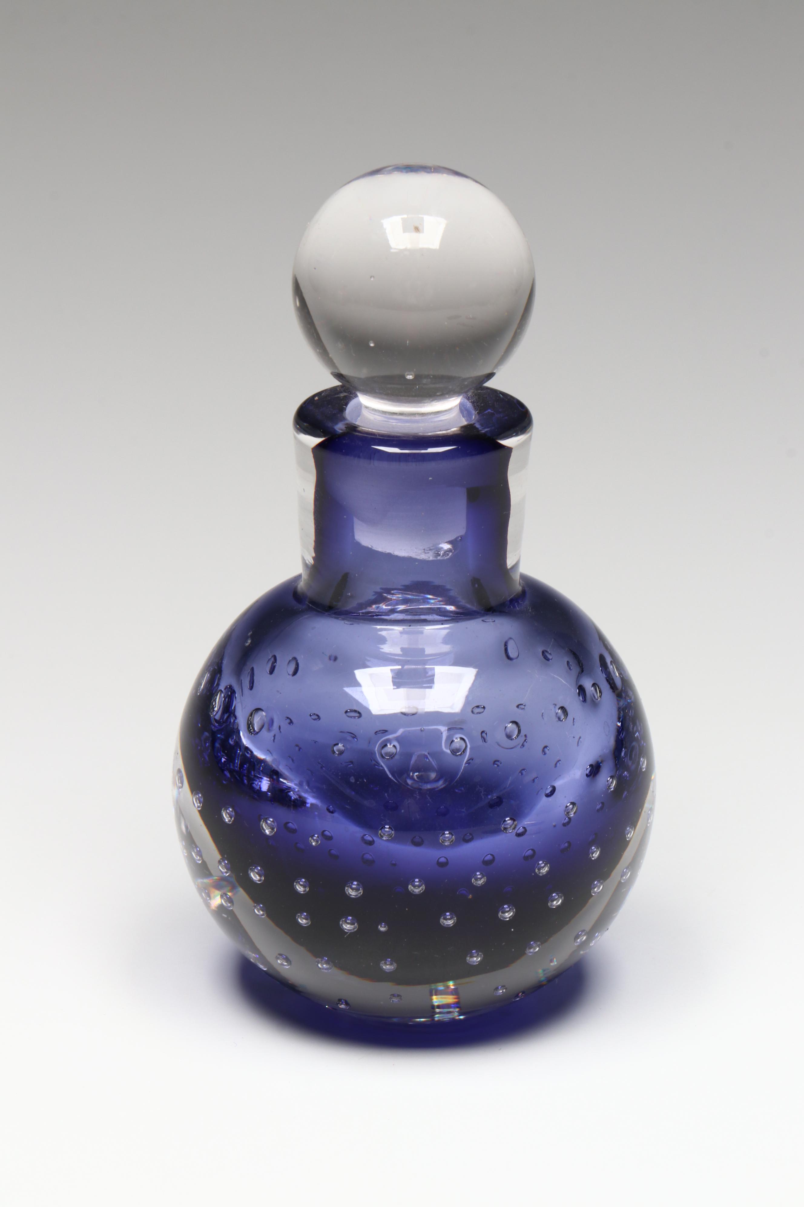 Umbrella Resin and Glass Perfume Bottles with Other Glass Bottle and Brass Plate