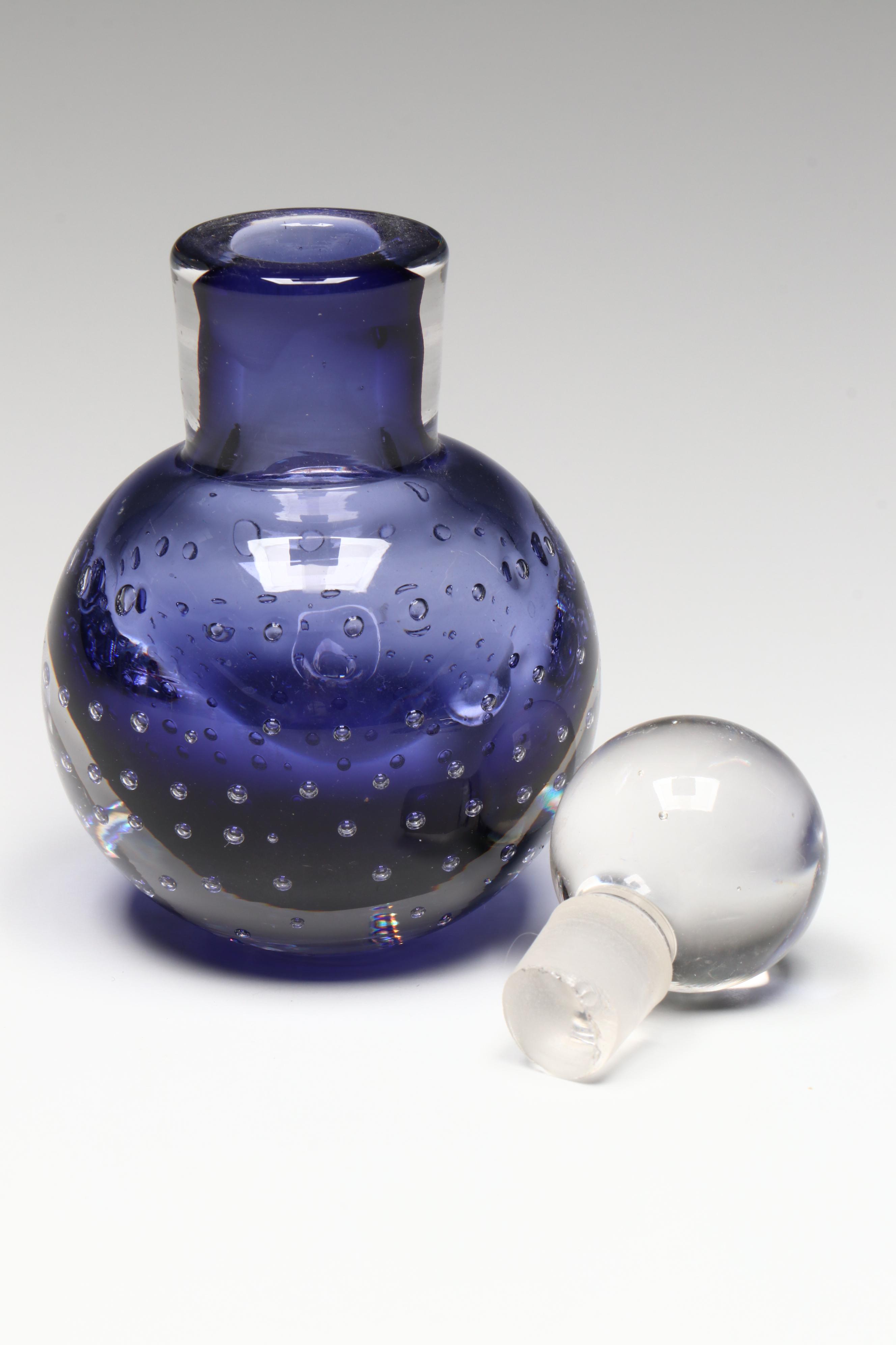 Umbrella Resin and Glass Perfume Bottles with Other Glass Bottle and Brass Plate