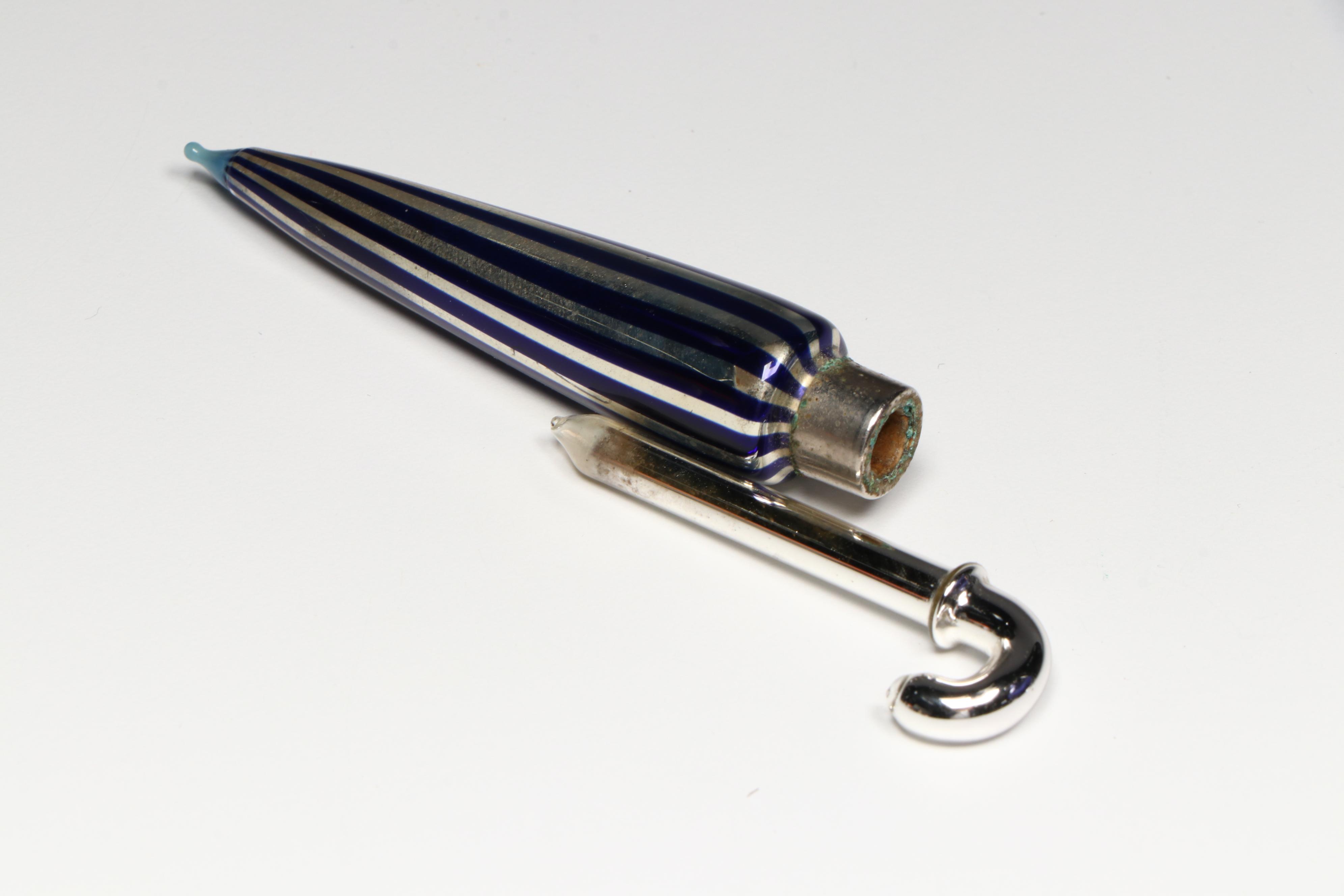 Umbrella Resin and Glass Perfume Bottles with Other Glass Bottle and Brass Plate