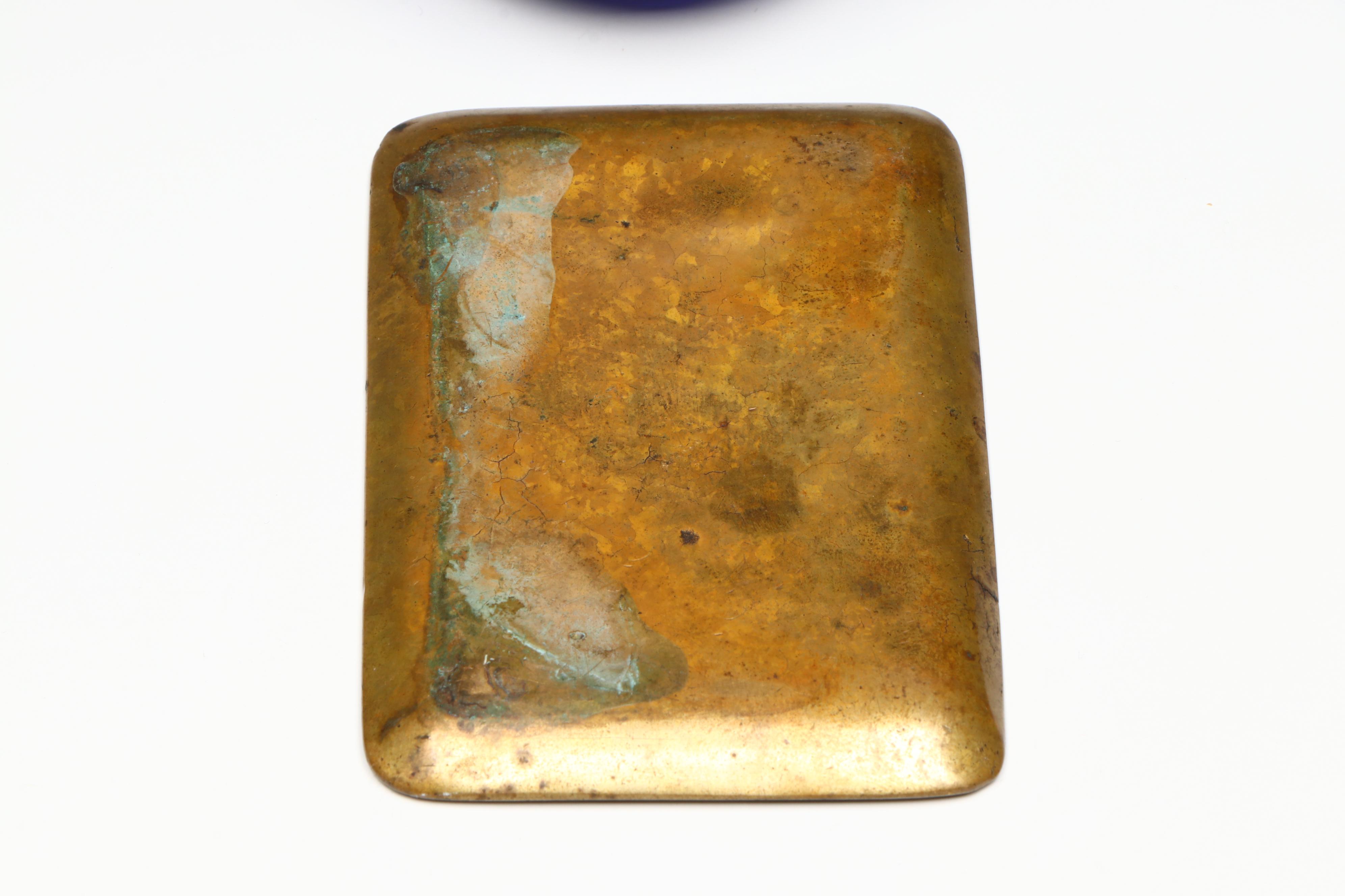 Umbrella Resin and Glass Perfume Bottles with Other Glass Bottle and Brass Plate