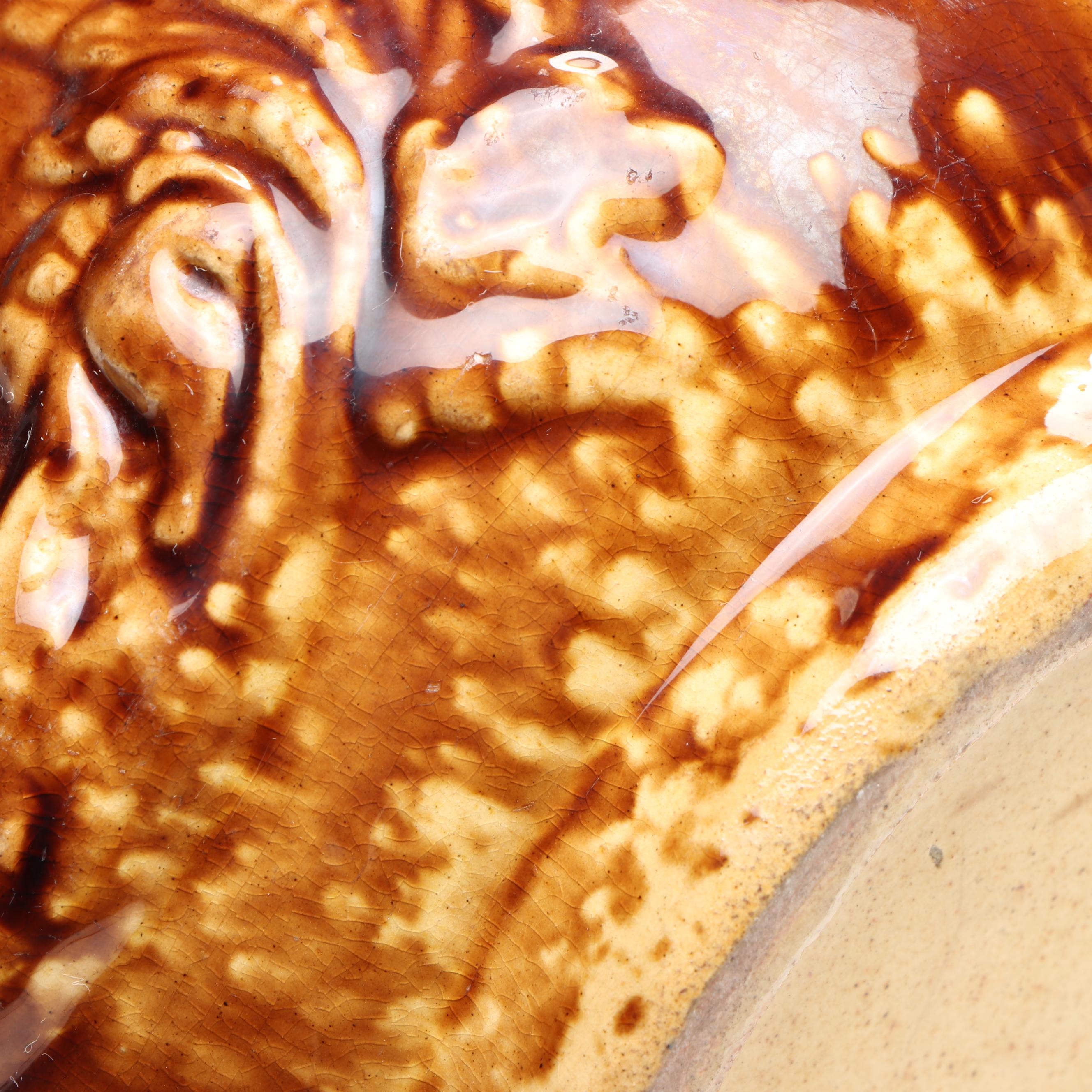 Bennington Rockingham Glazed Molded Earthenware Pitchers