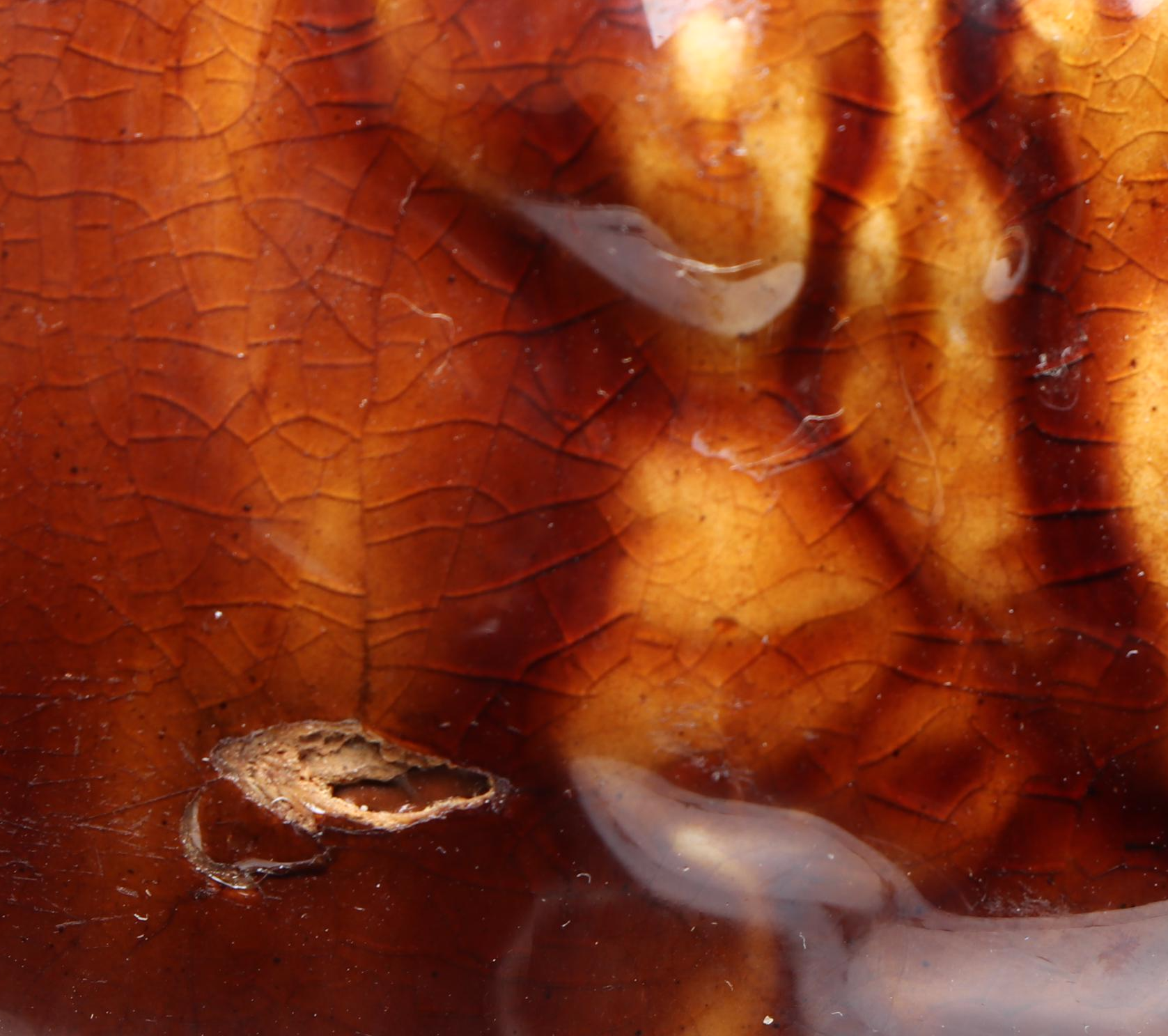 Bennington Rockingham Glazed Molded Earthenware Pitchers