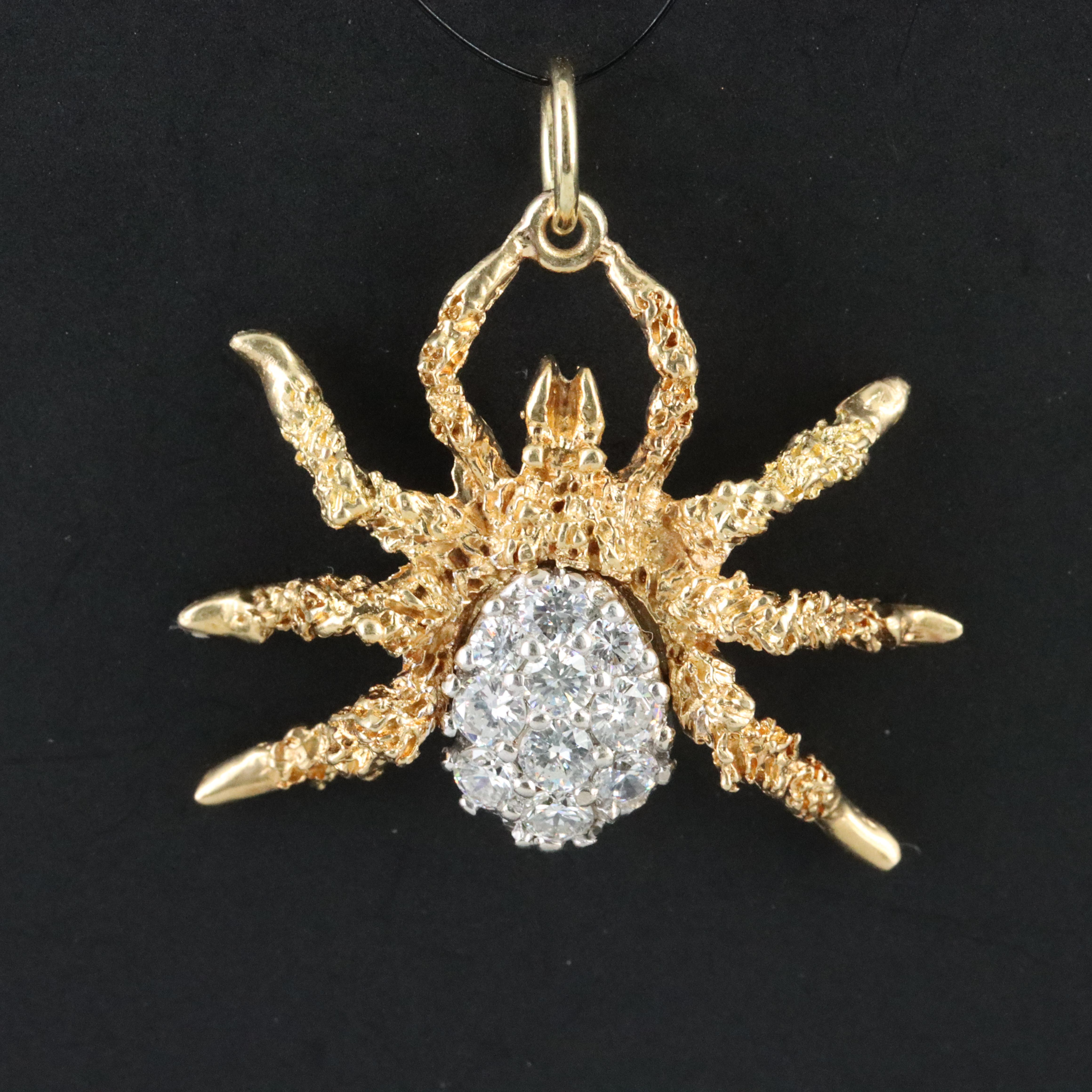 18K 0.54 CTW Diamond Spider Pendant