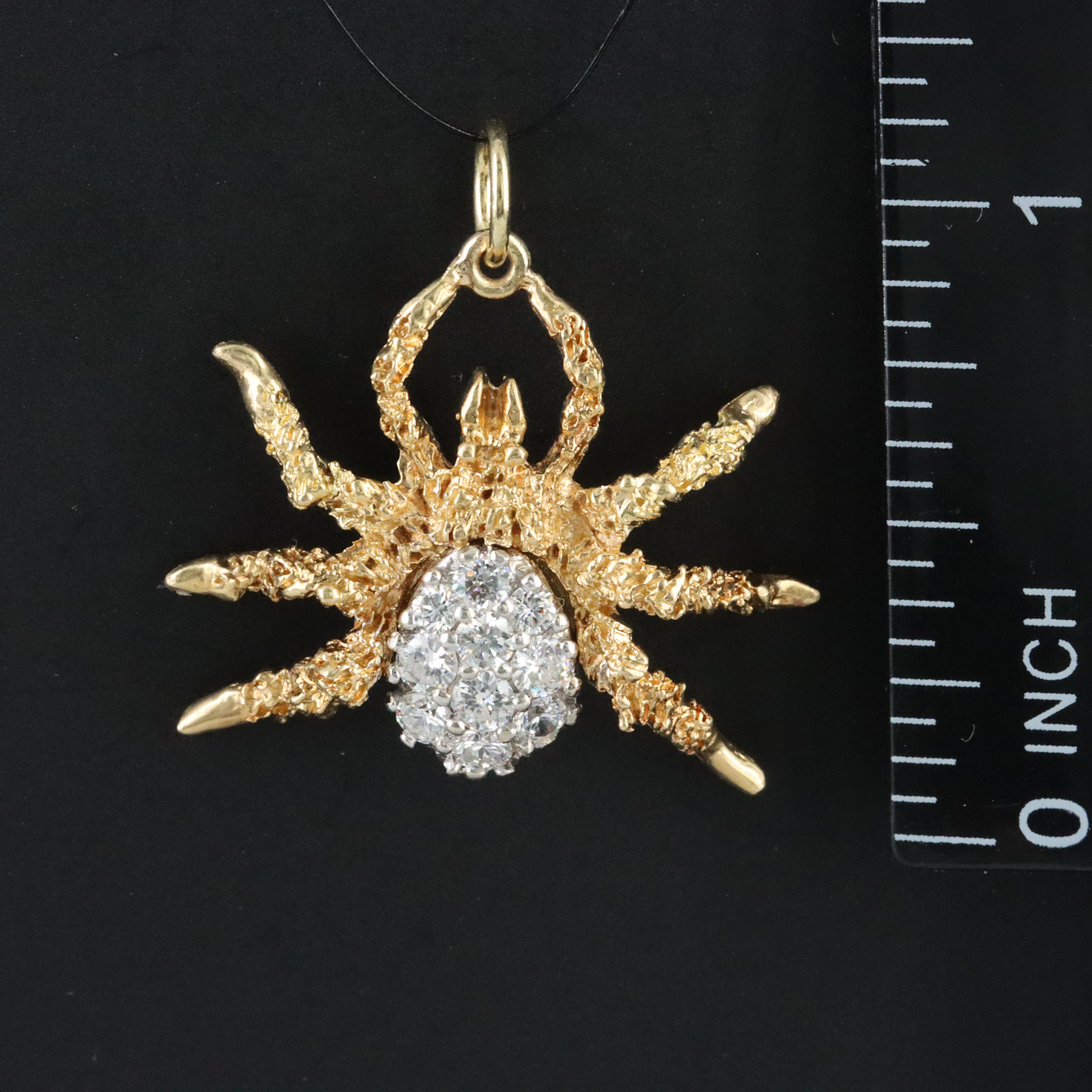 18K 0.54 CTW Diamond Spider Pendant