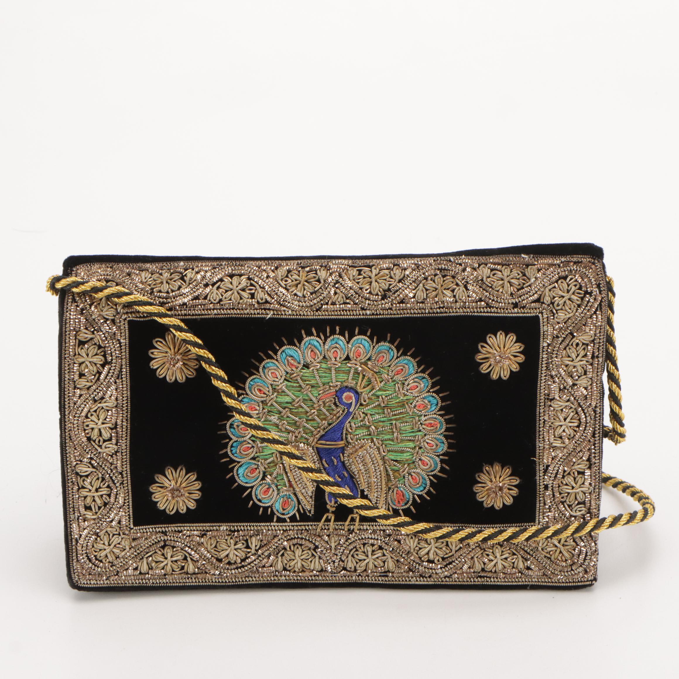 La Regale Red Teardrop Beaded Crossbody with Other Beaded Convertible Clutches