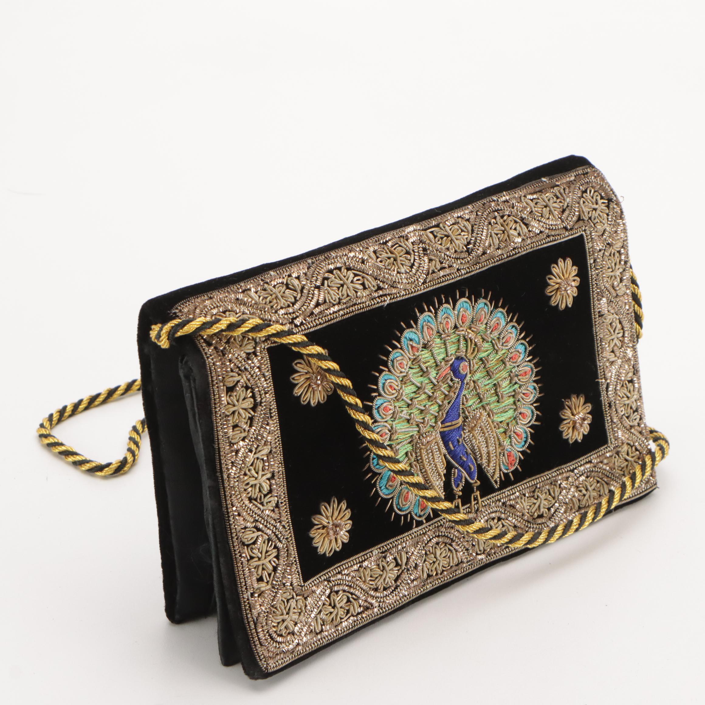 La Regale Red Teardrop Beaded Crossbody with Other Beaded Convertible Clutches