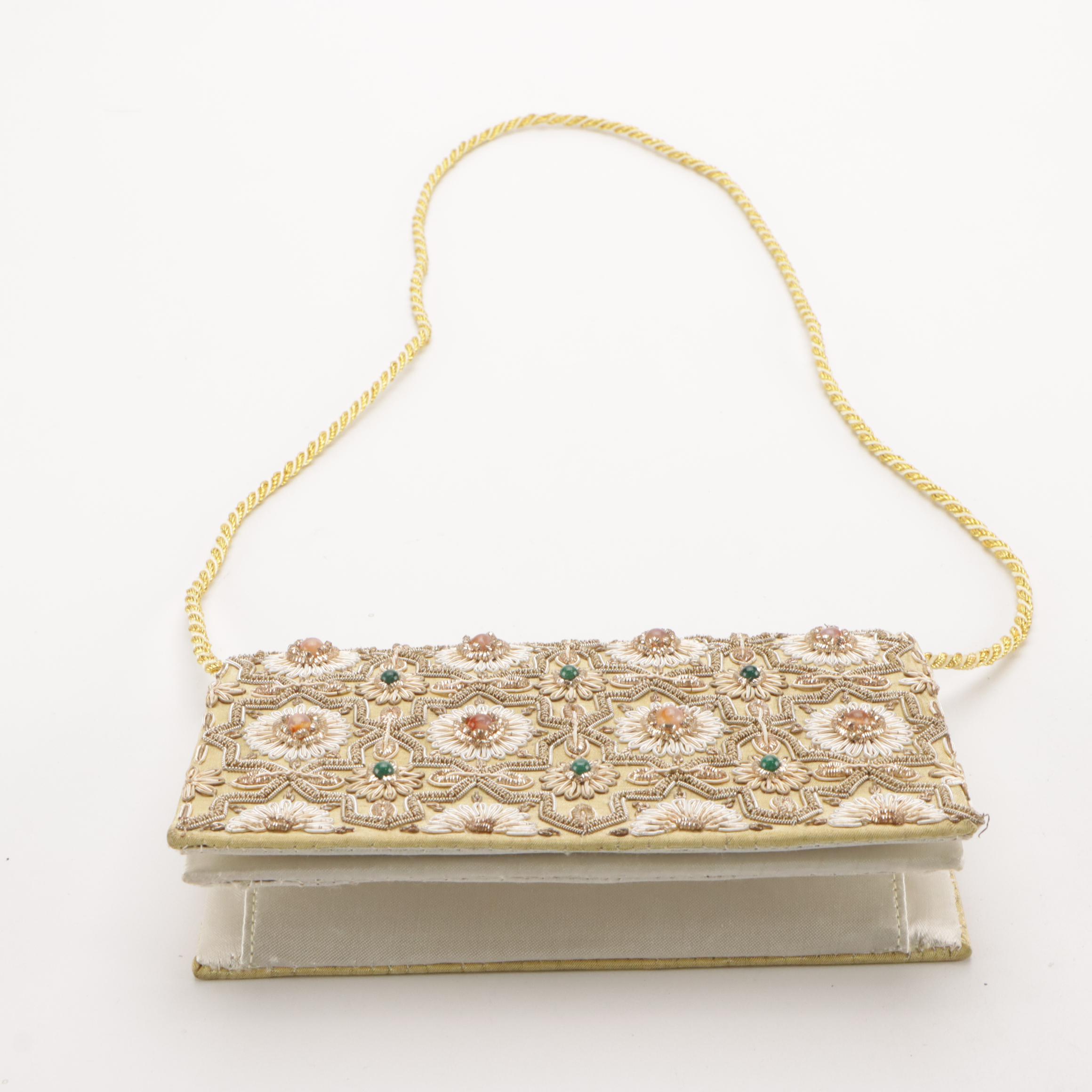 La Regale Red Teardrop Beaded Crossbody with Other Beaded Convertible Clutches