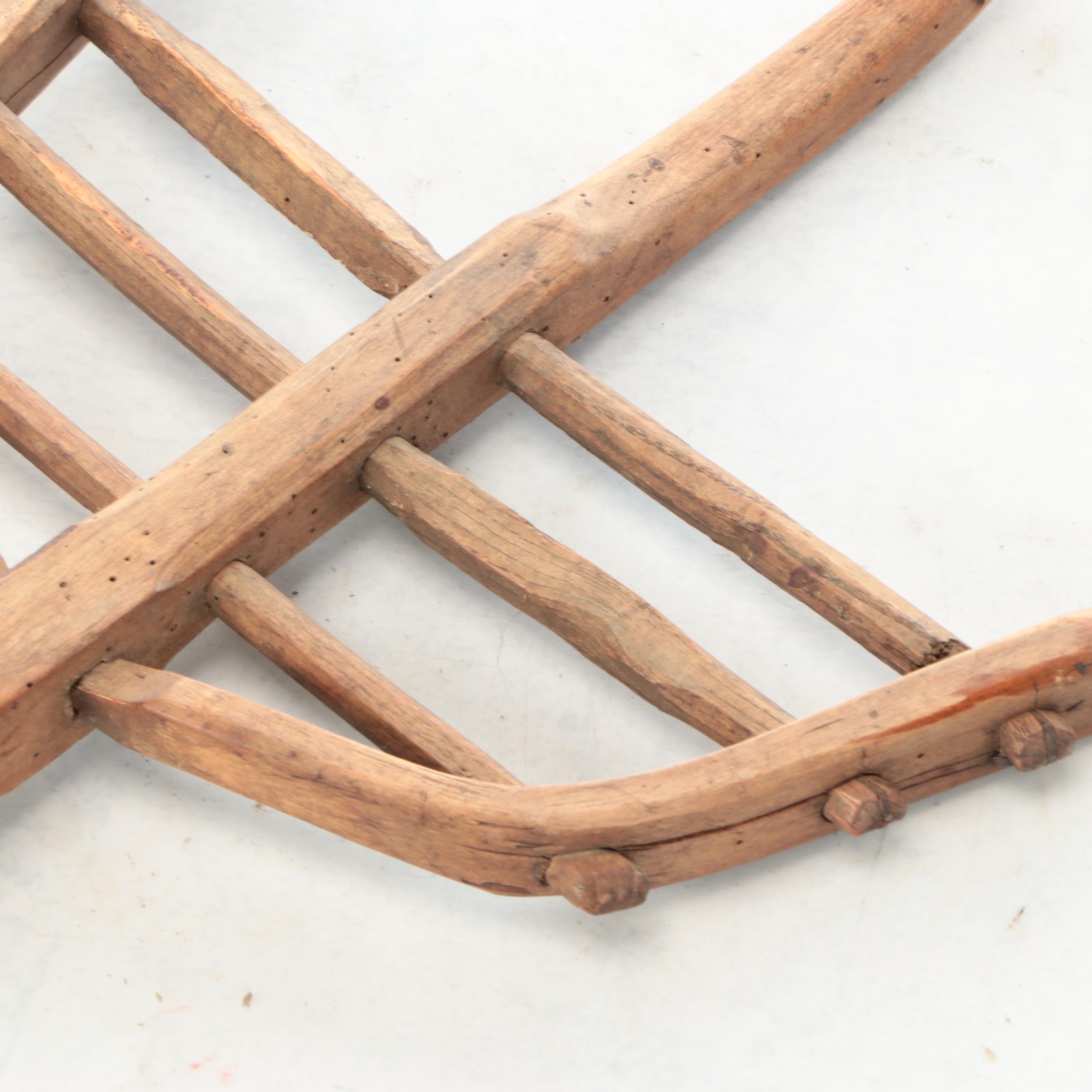 Antique Metal-Tipped Wood Pitchfork