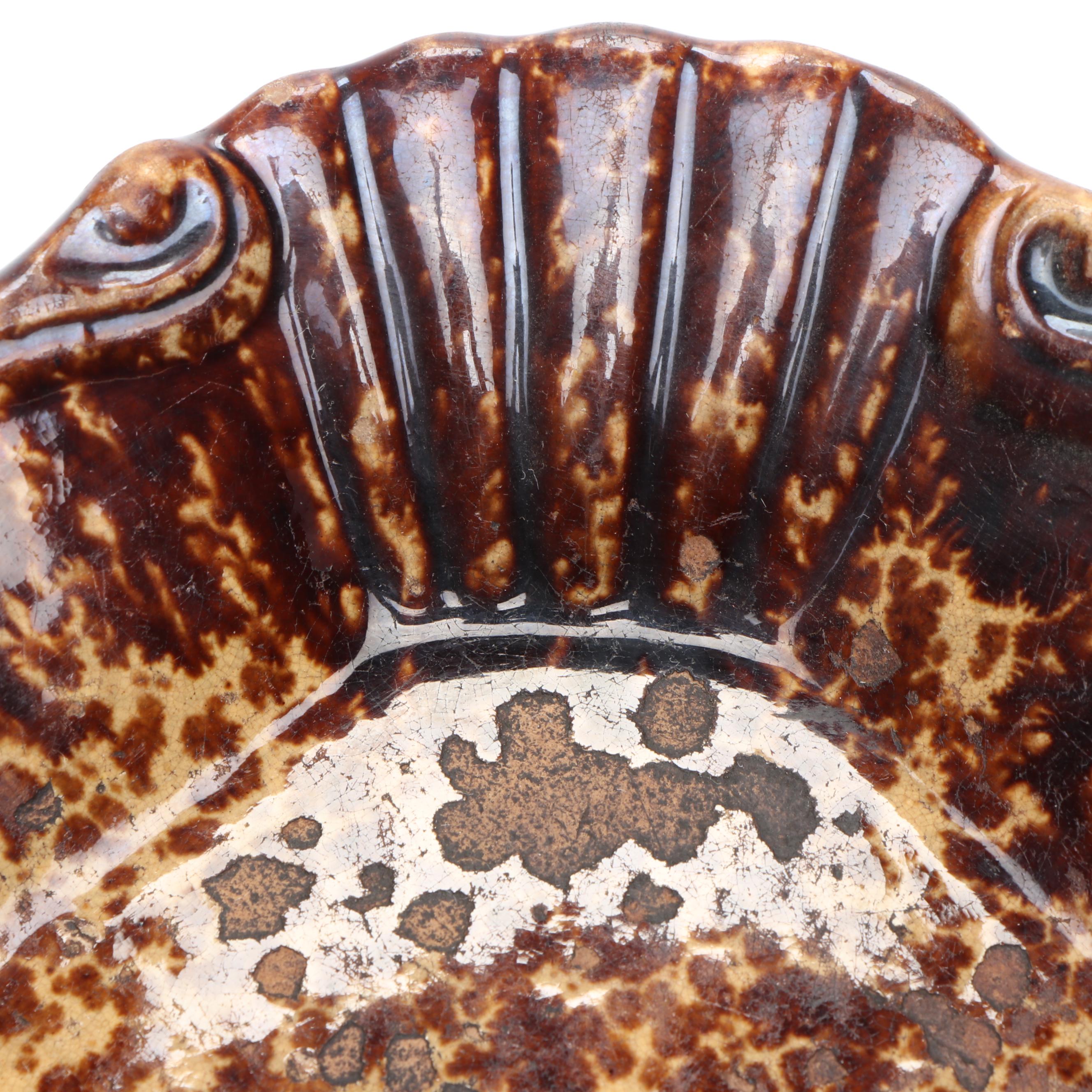 Bennington Rockingham Glazed Ceramic Candlesticks and Platter, 19th Century