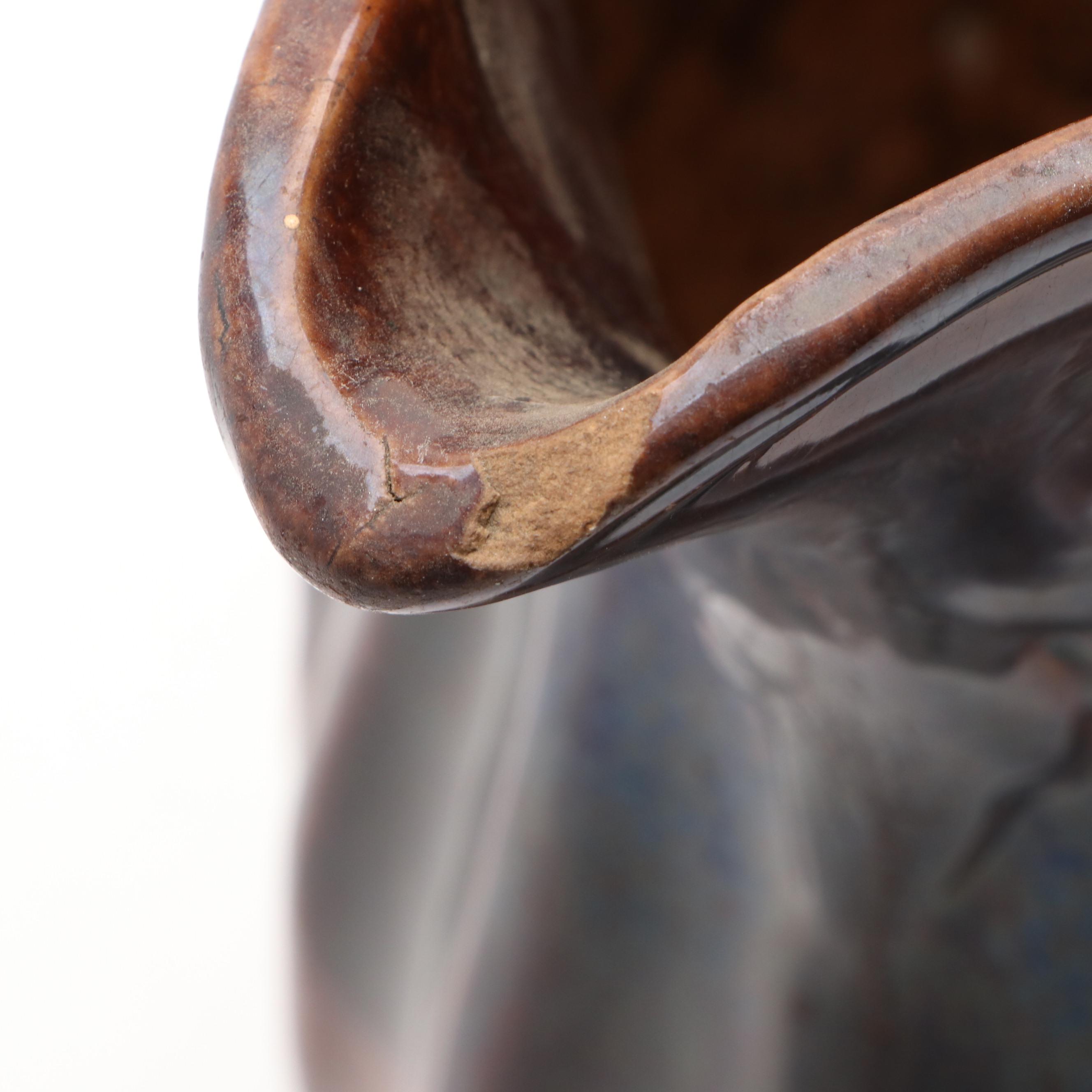 Rockingham Style Brown Glaze Ceramic Pitcher, 19th Century