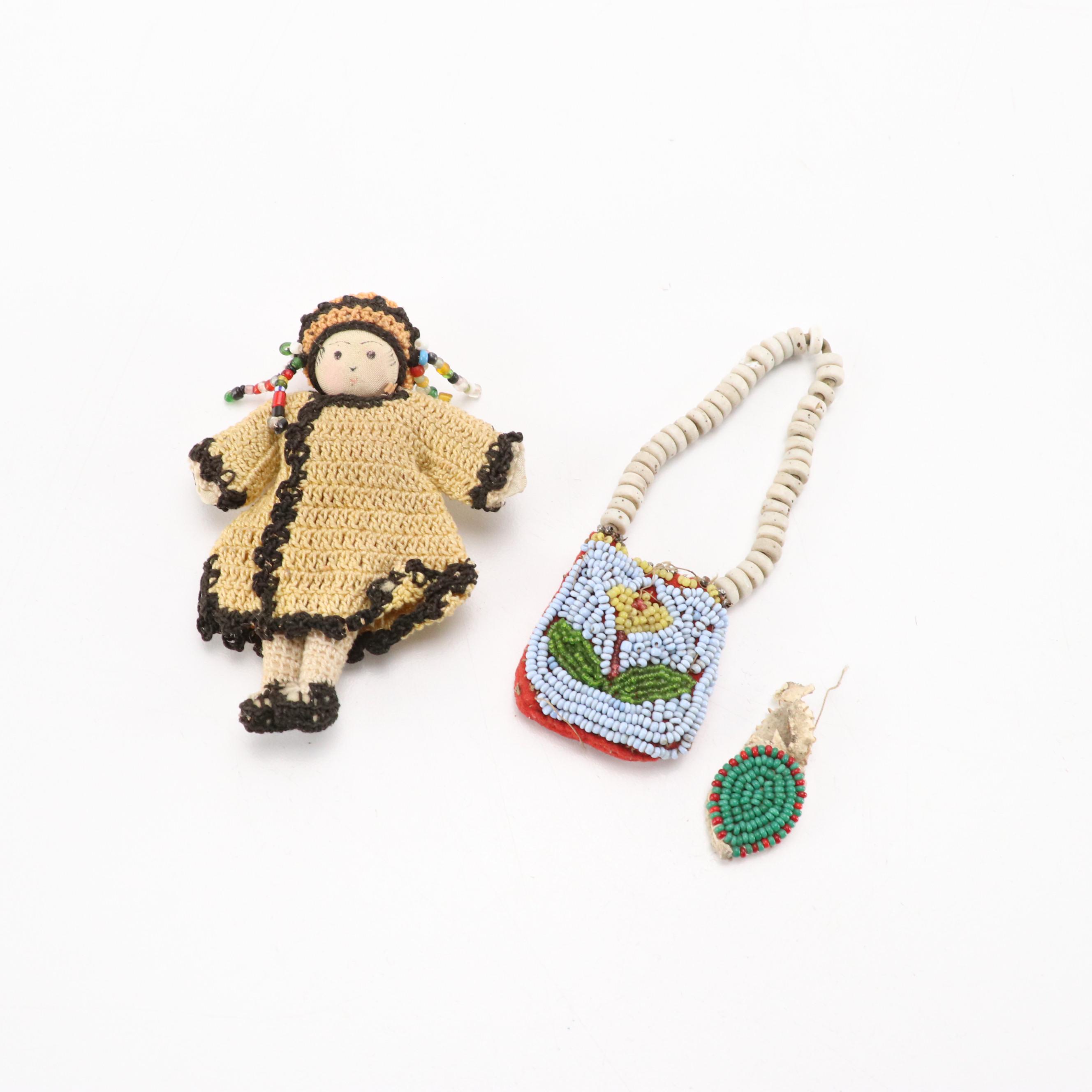 Walborg Glass Bead Bag, French Microbead/Petit Point Purse, and More