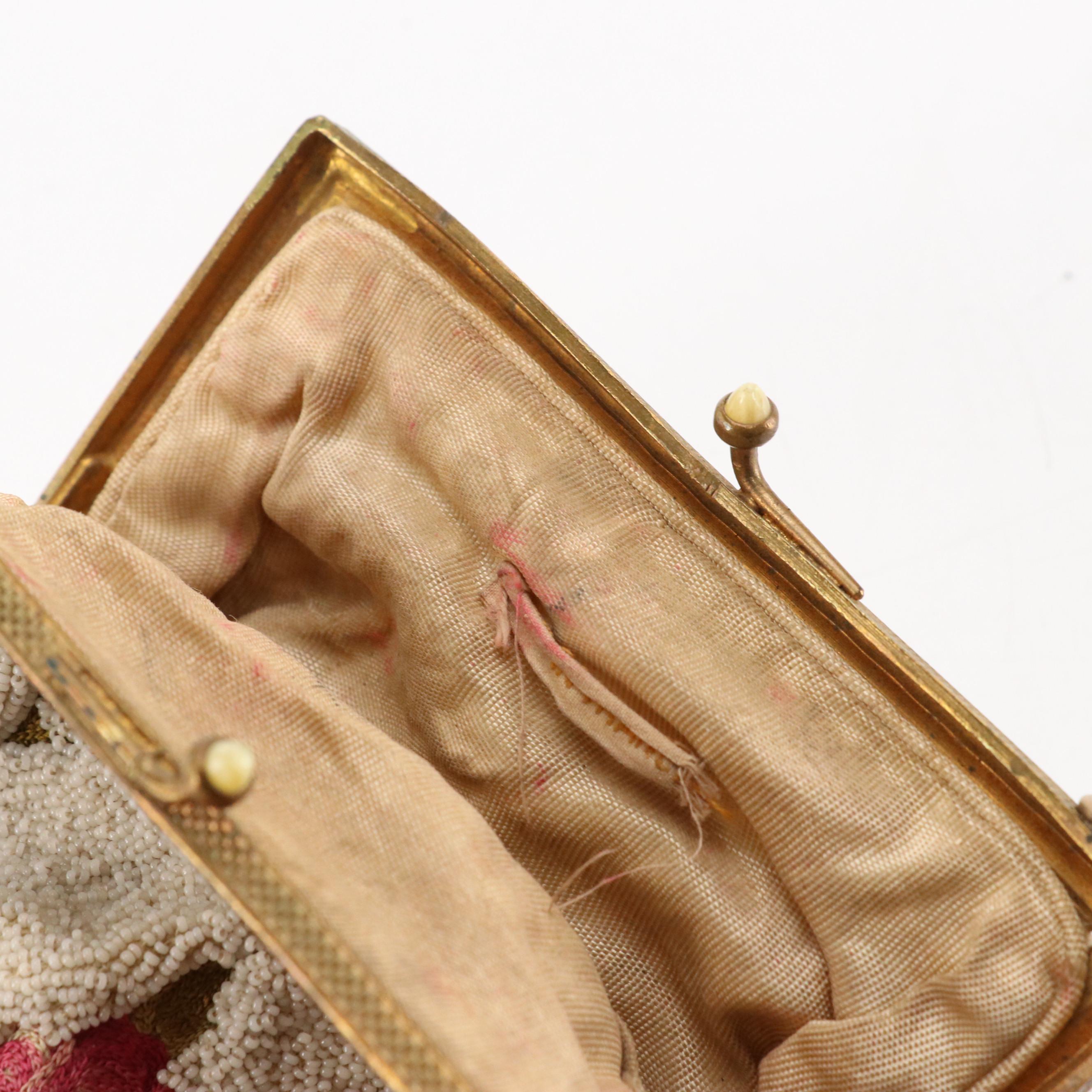 Walborg Glass Bead Bag, French Microbead/Petit Point Purse, and More