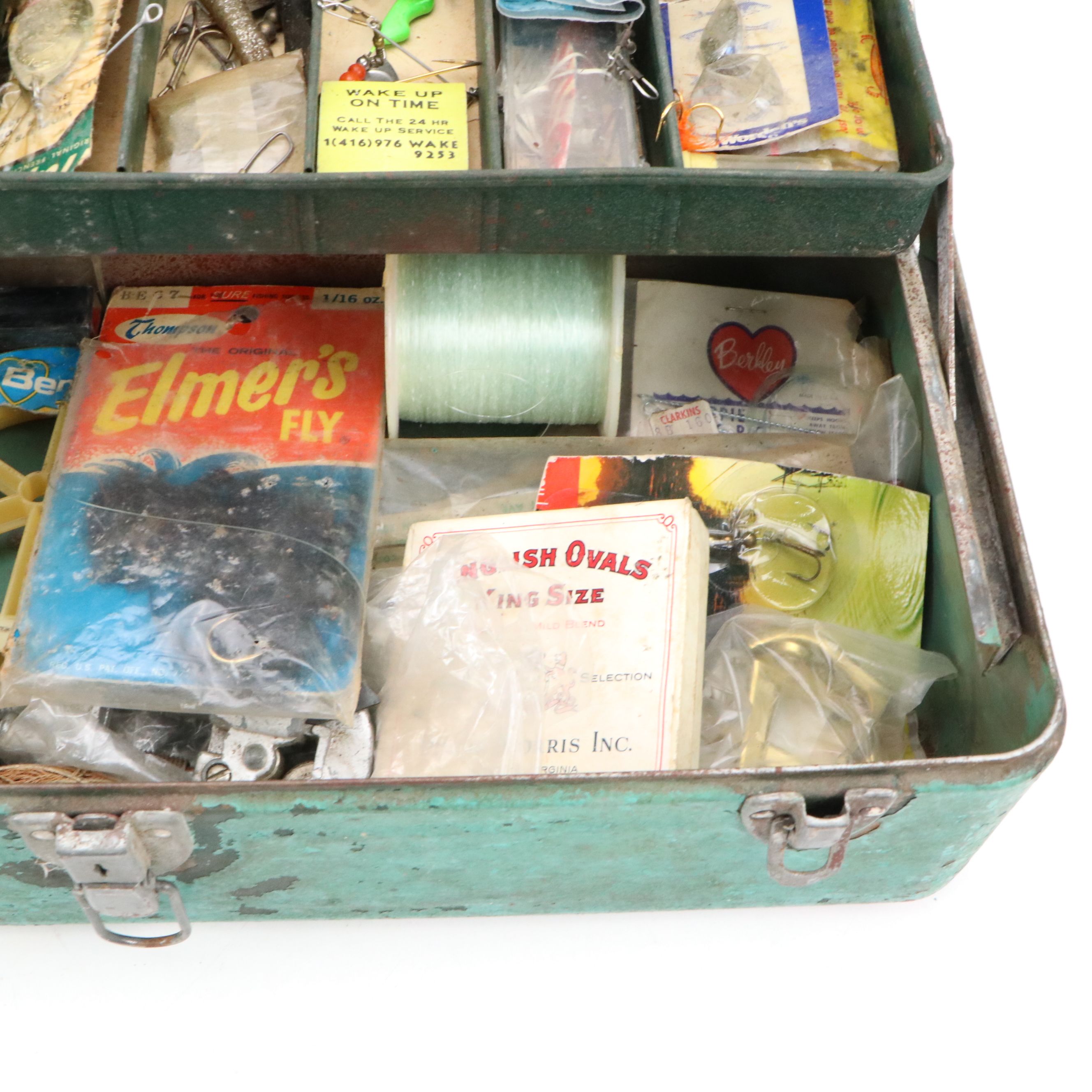 Vintage Tackle Box with Fishing Gear