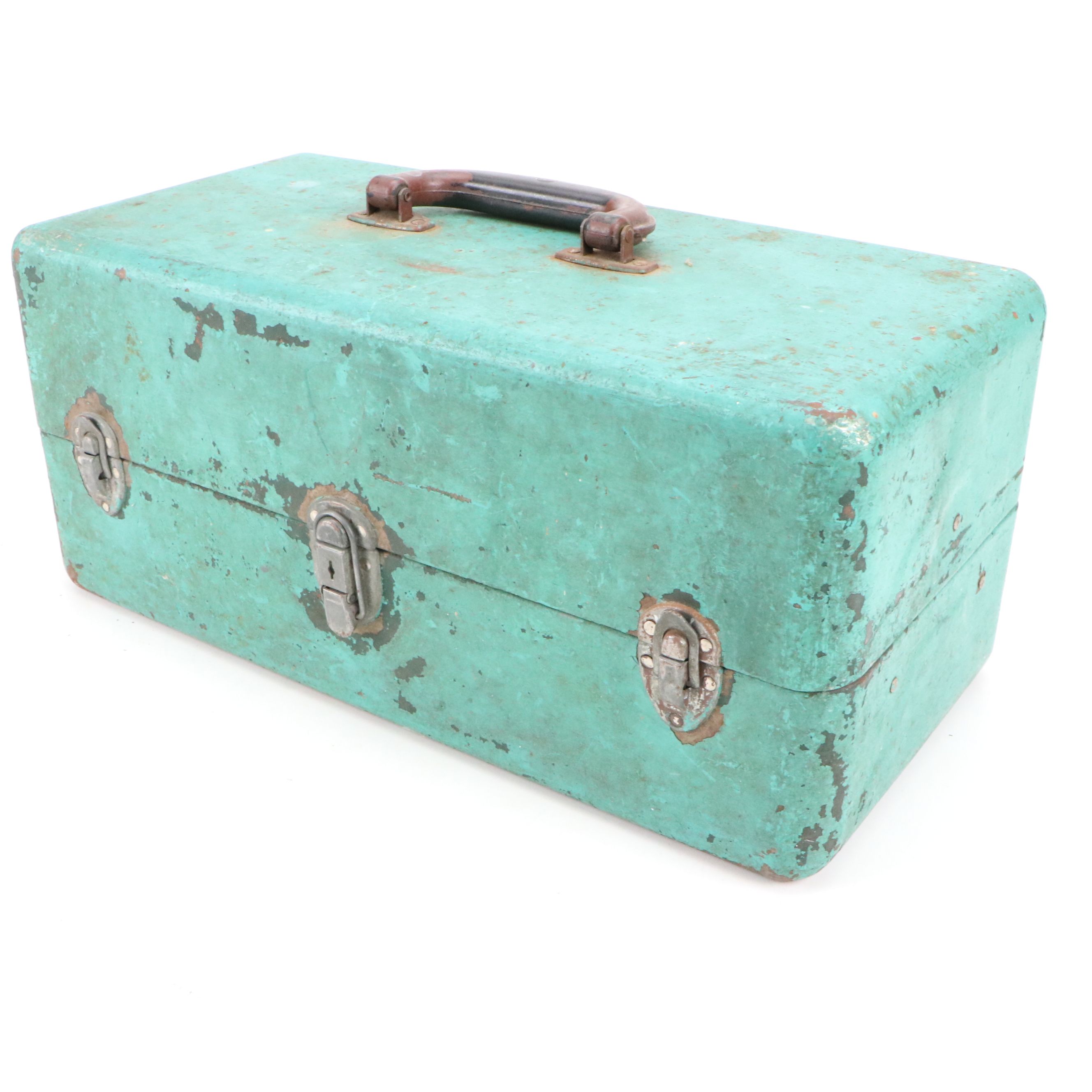 Vintage Tackle Box with Fishing Gear