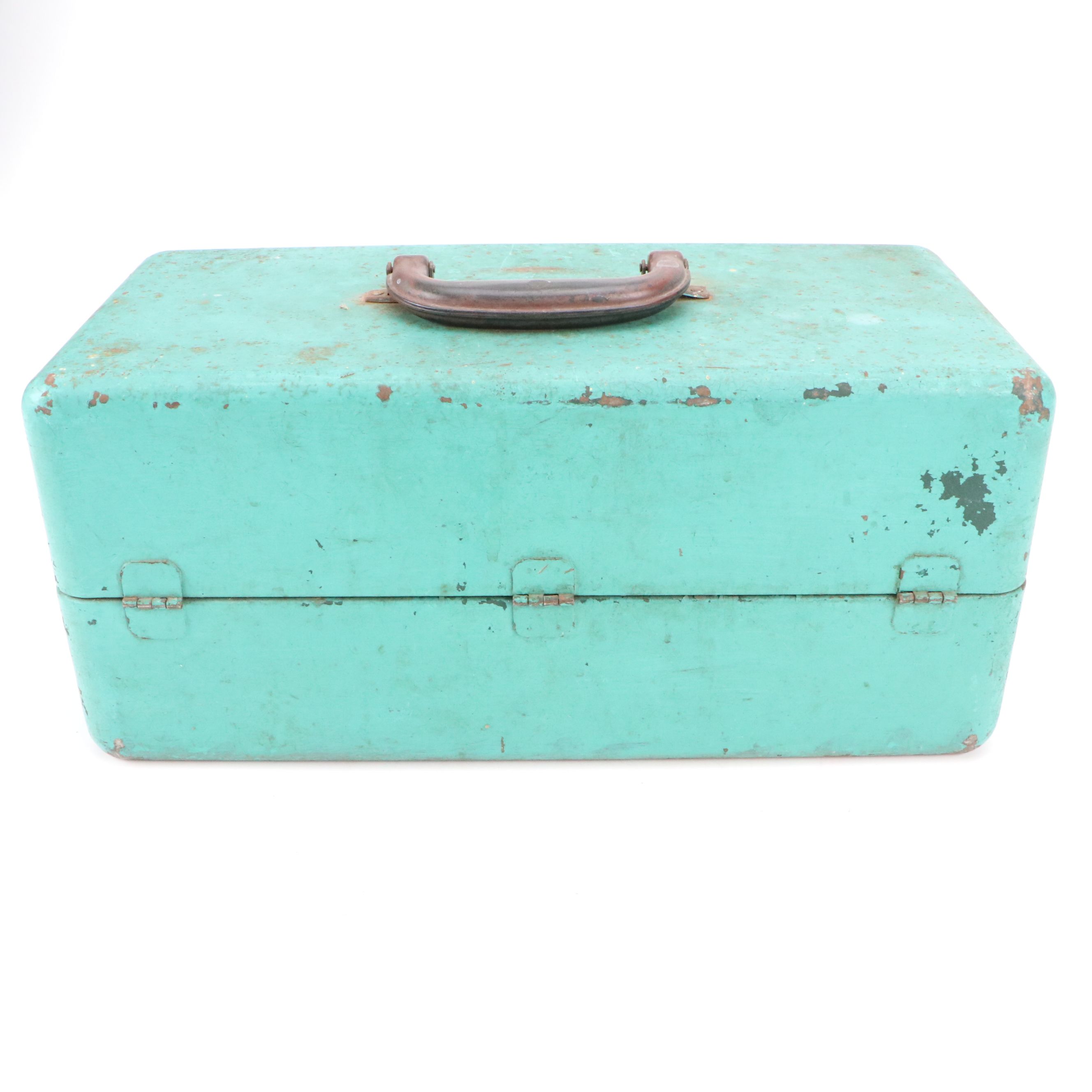 Vintage Tackle Box with Fishing Gear