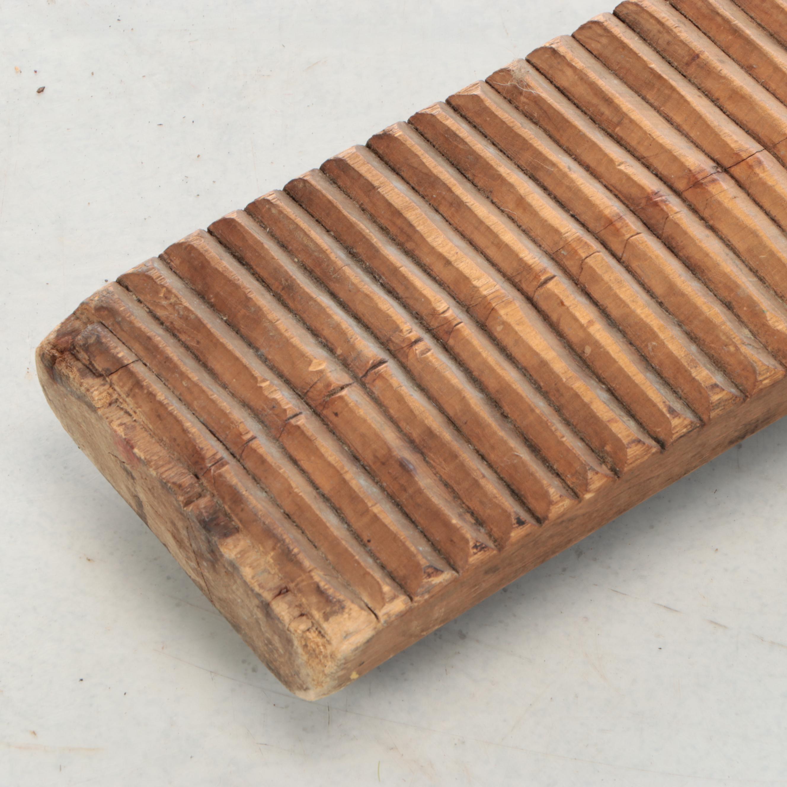 Hand-Carved Primitive Style Wooden Washboard