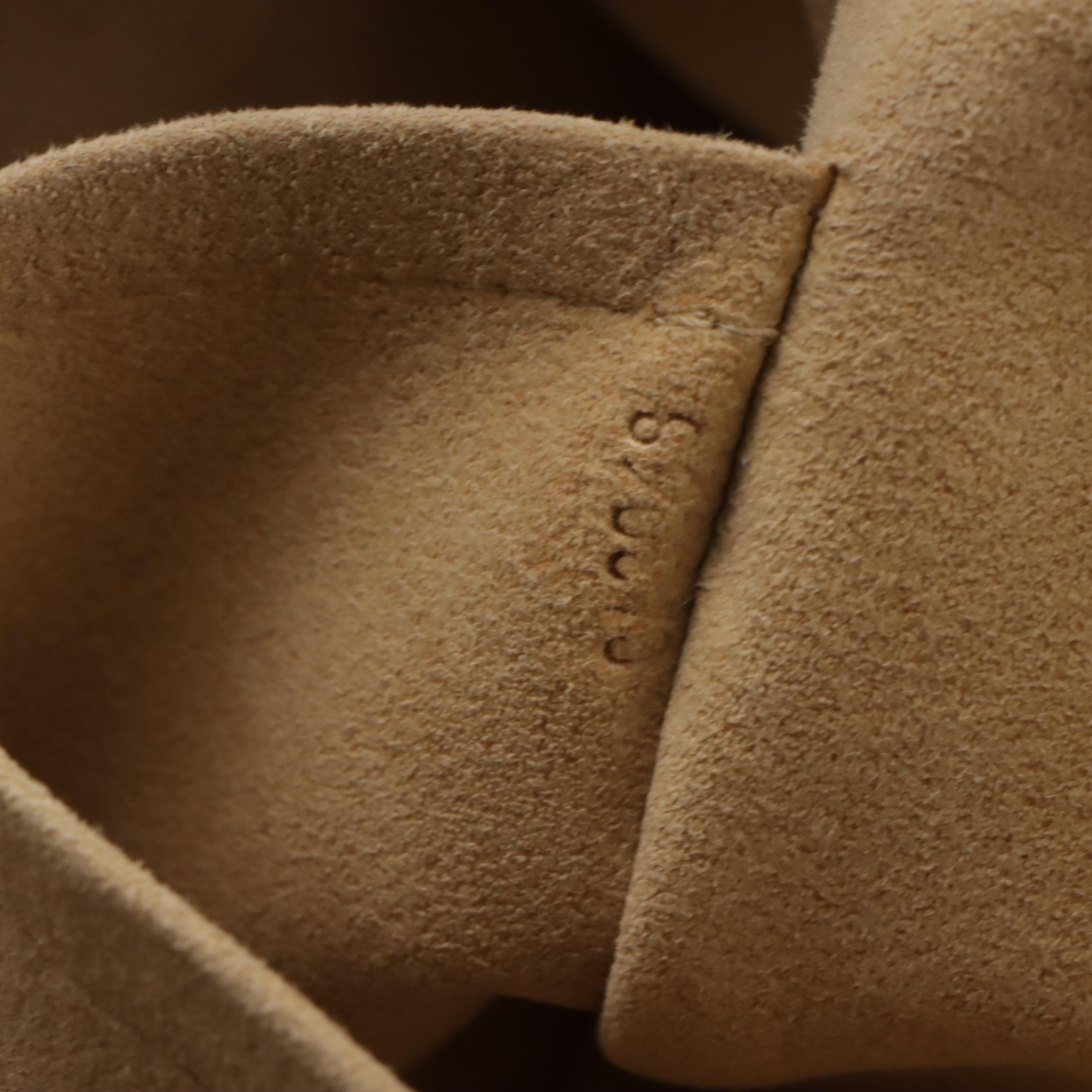 Louis Vuitton Hampstead MM Bag in Damier Azur Canvas and Vachetta Leather