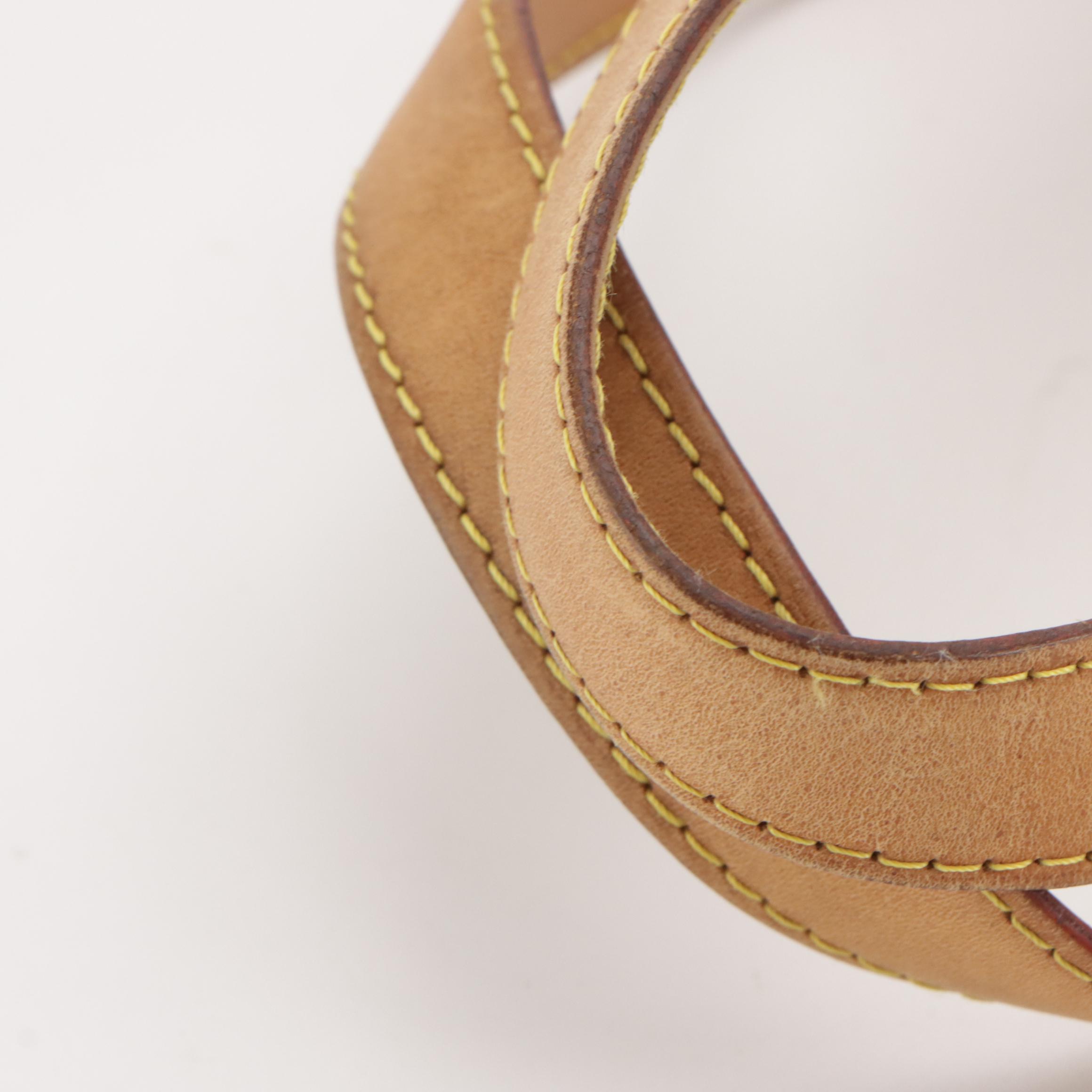 Louis Vuitton Hampstead MM Bag in Damier Azur Canvas and Vachetta Leather