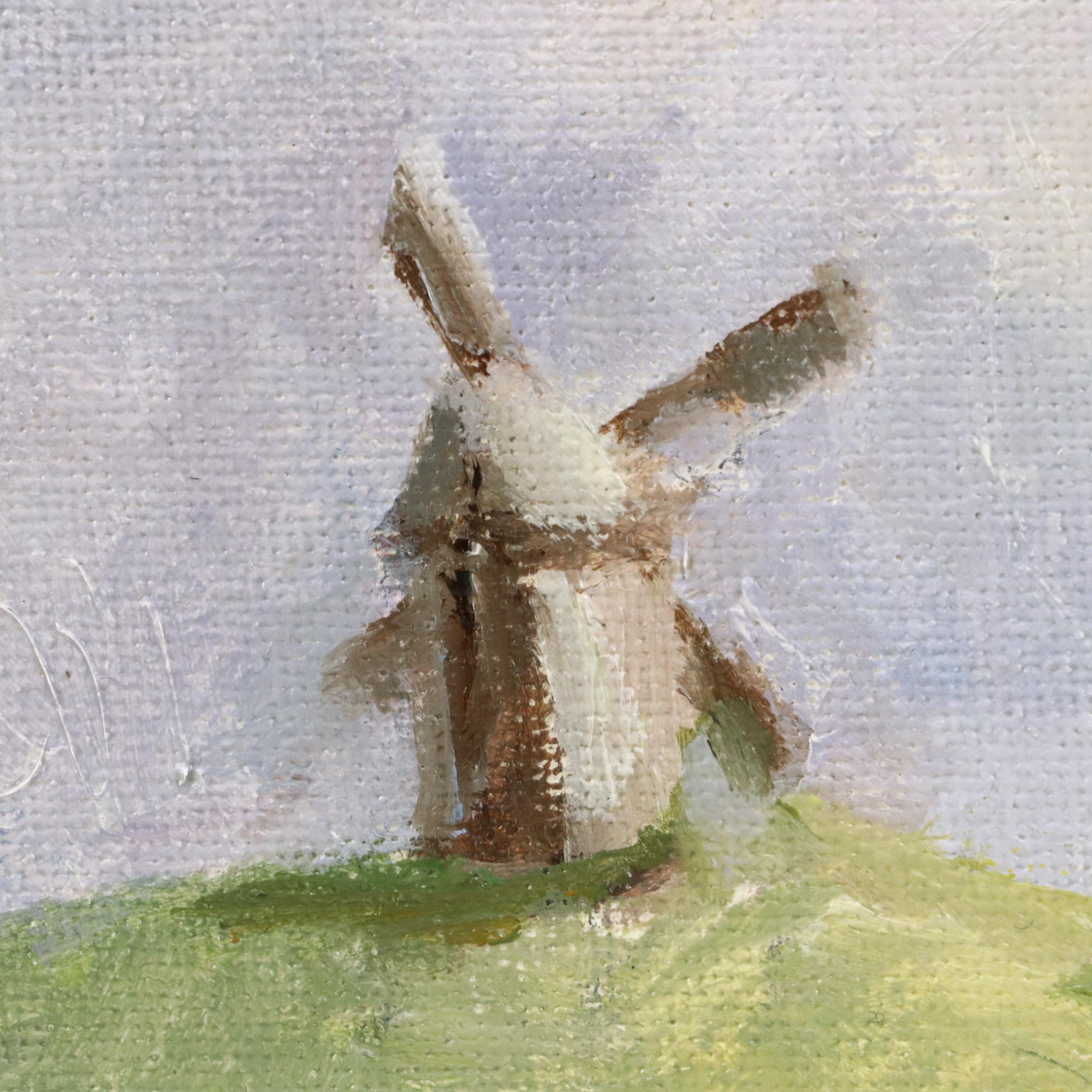 Nataliya Shlomenko Oil Painting "Landscape with a Mill," 2025