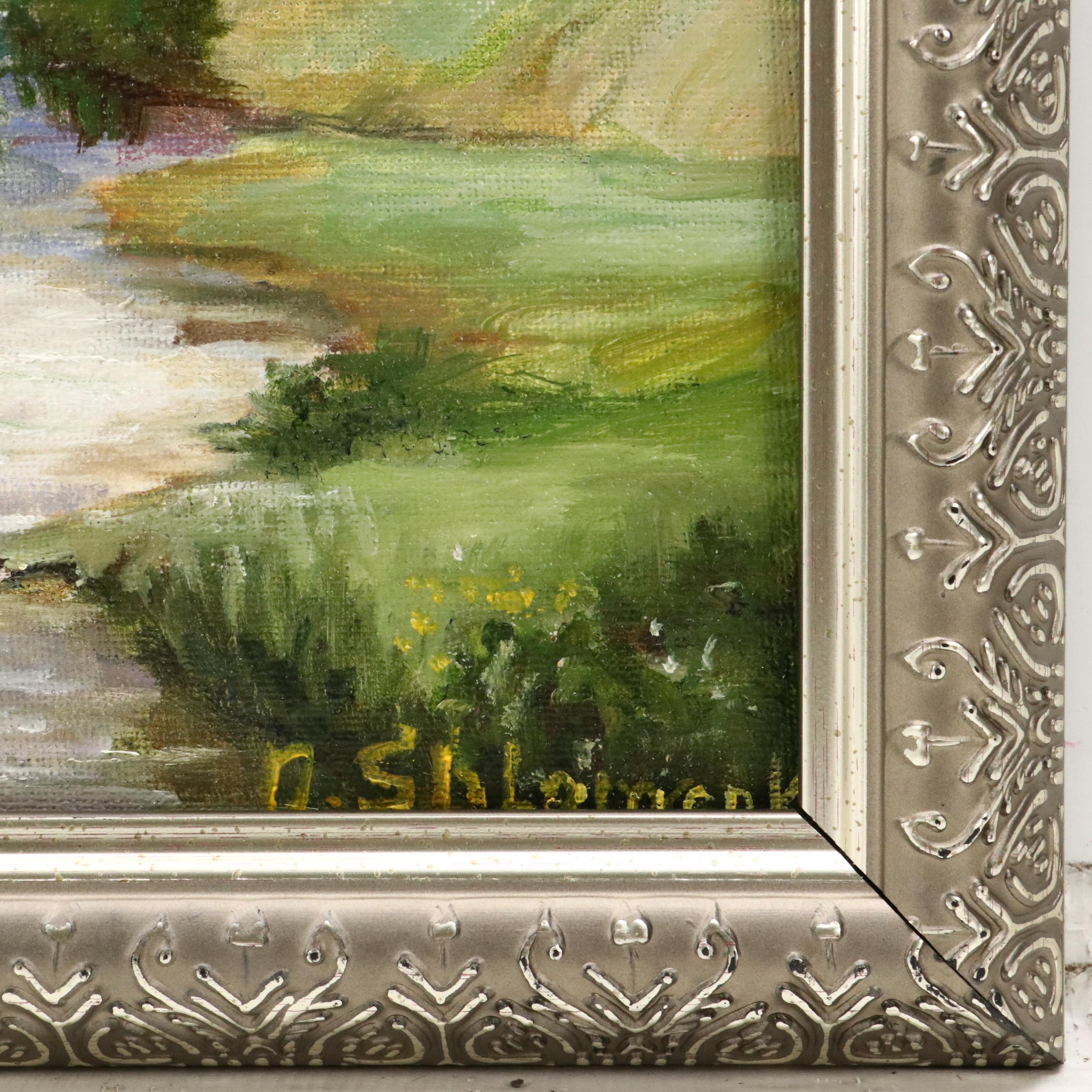 Nataliya Shlomenko Oil Painting "Landscape with a Mill," 2025